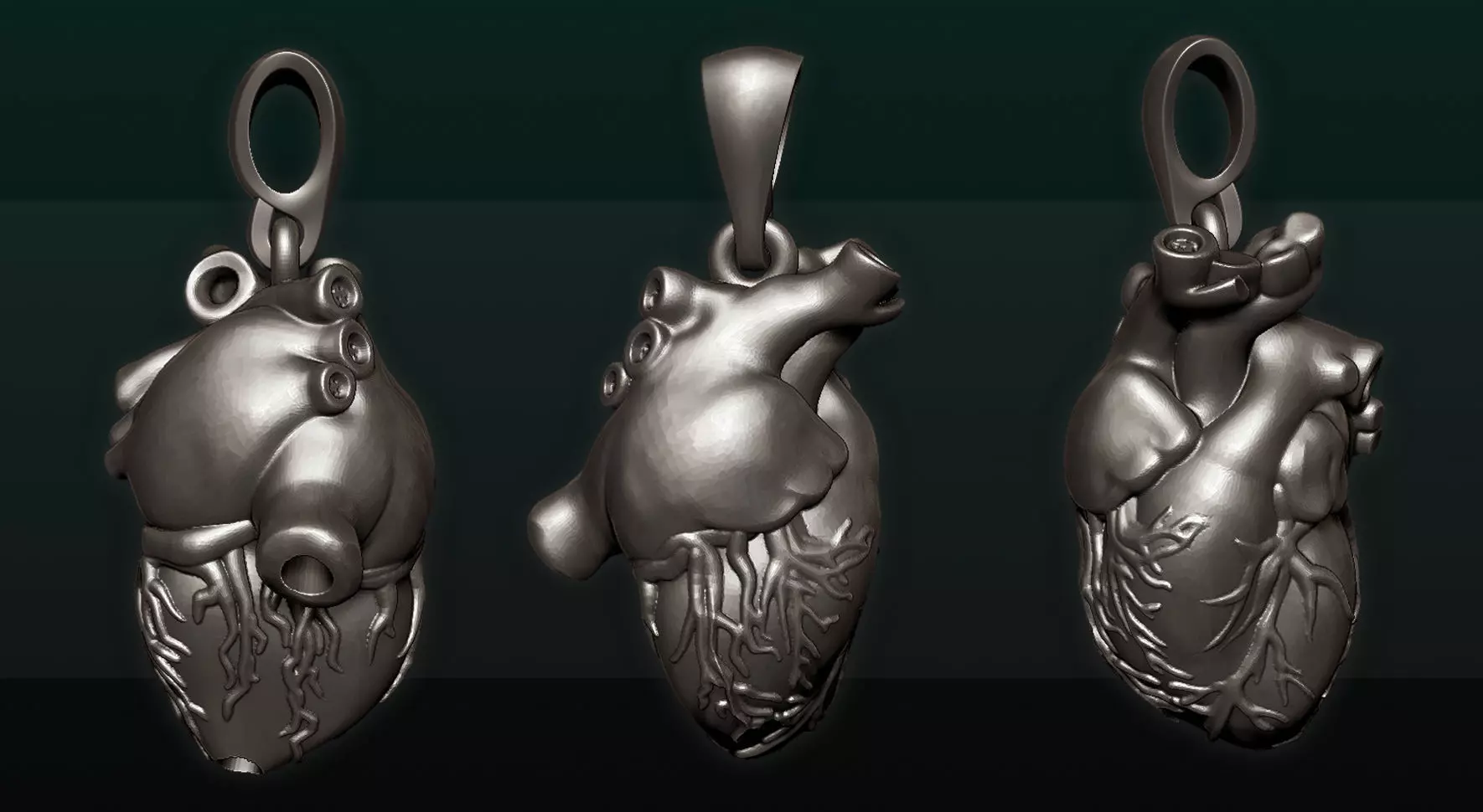 Heart Pendant 3D print model_0