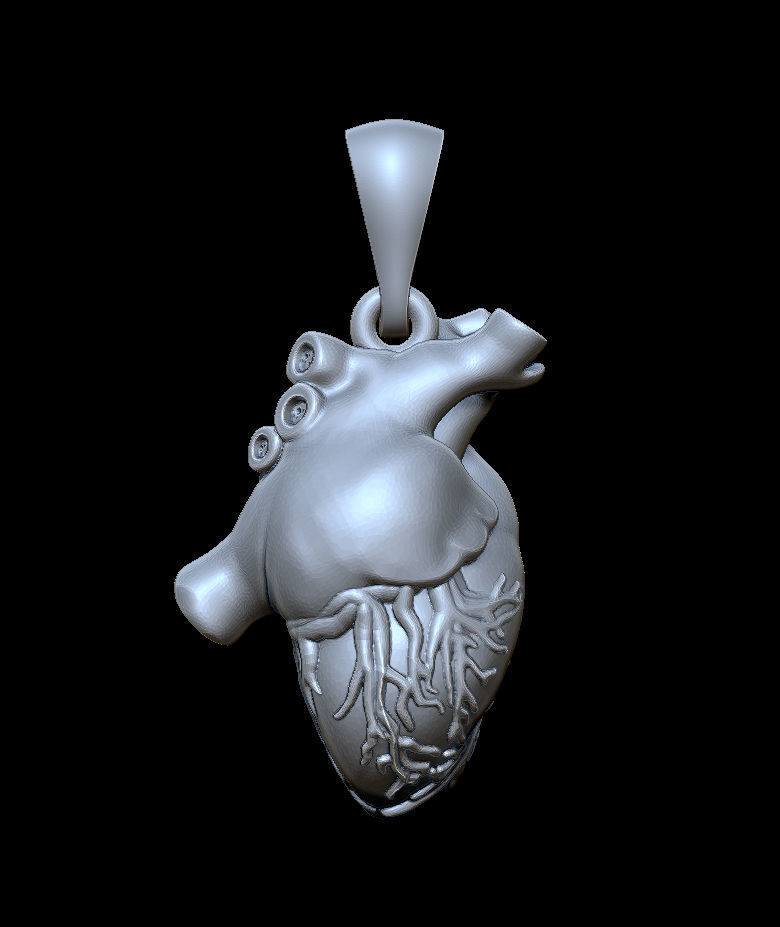 Heart Pendant 3D print model_2