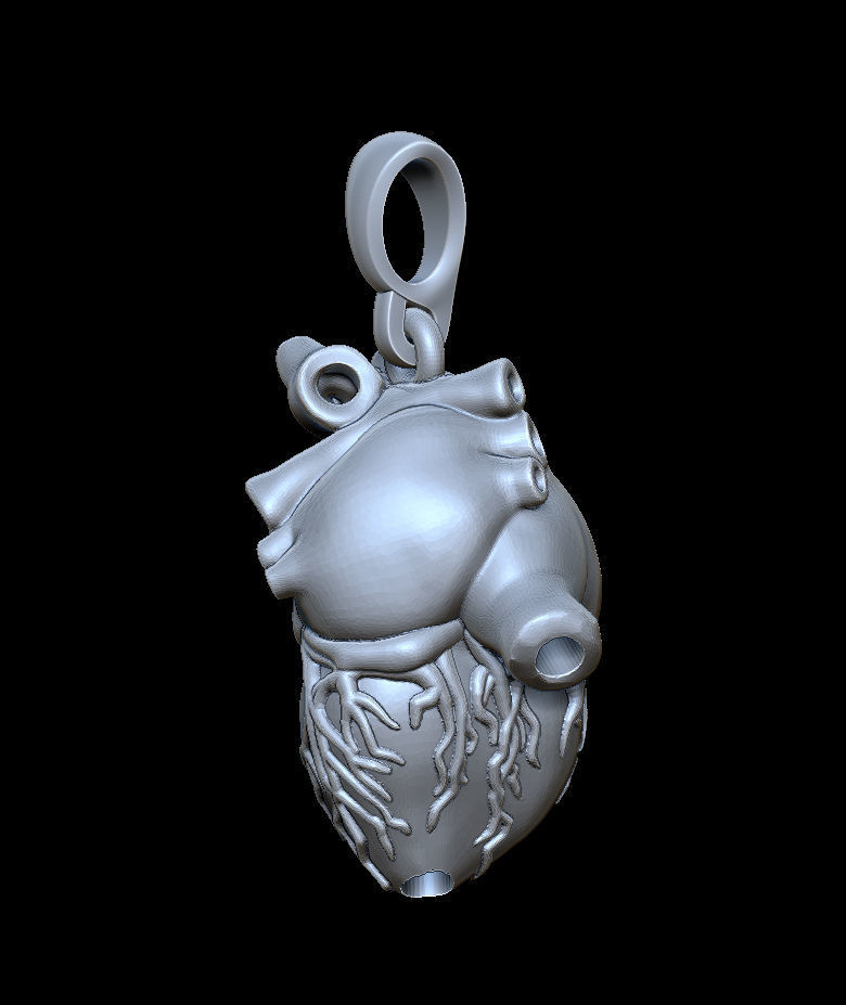 Heart Pendant 3D print model_10