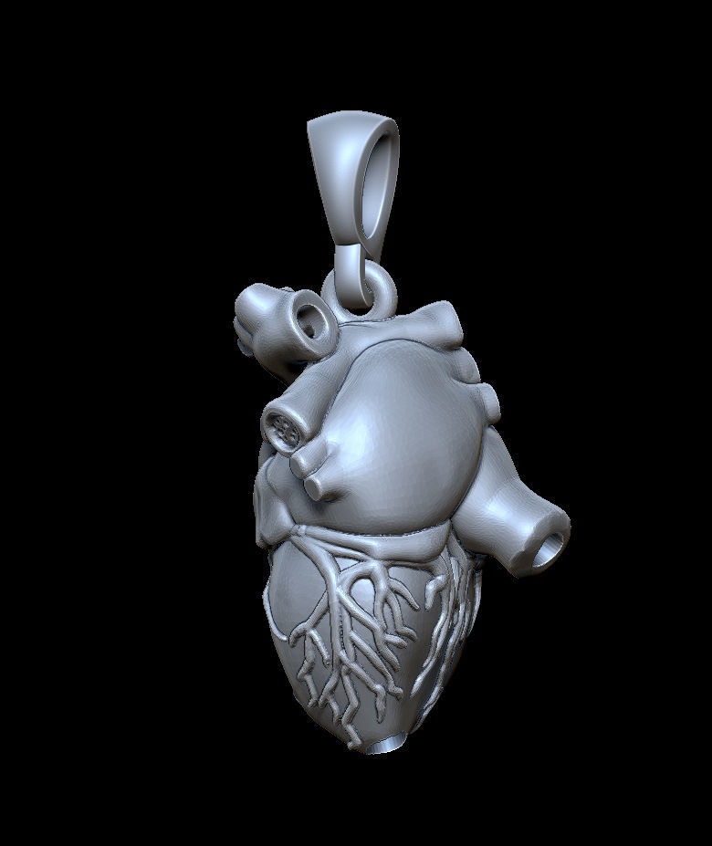 Heart Pendant 3D print model_9