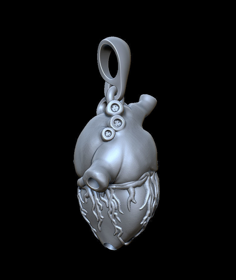 Heart Pendant 3D print model_12