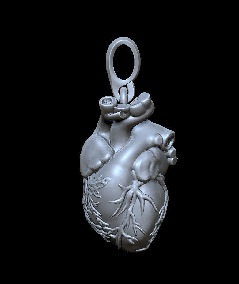 Heart Pendant 3D print model_7