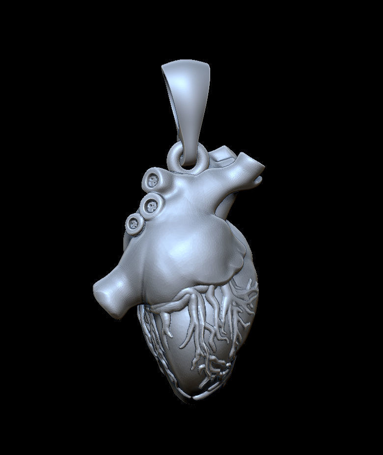Heart Pendant 3D print model_4