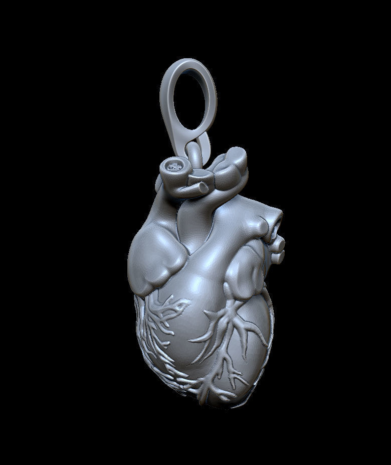Heart Pendant 3D print model_6