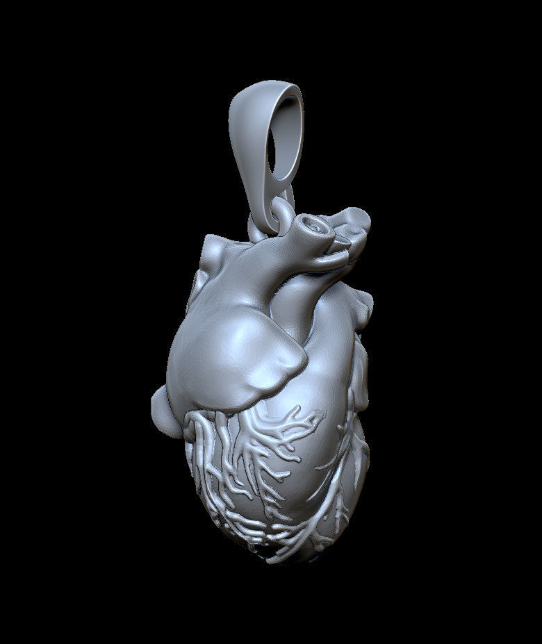 Heart Pendant 3D print model_5