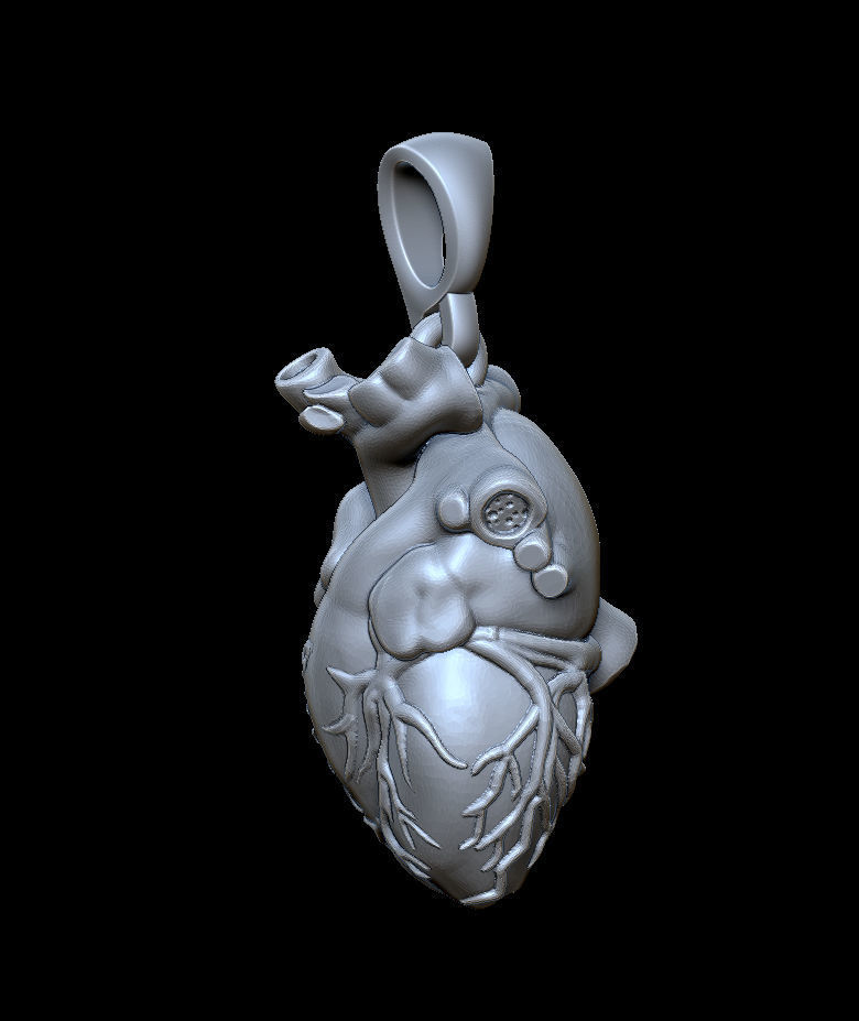Heart Pendant 3D print model_8