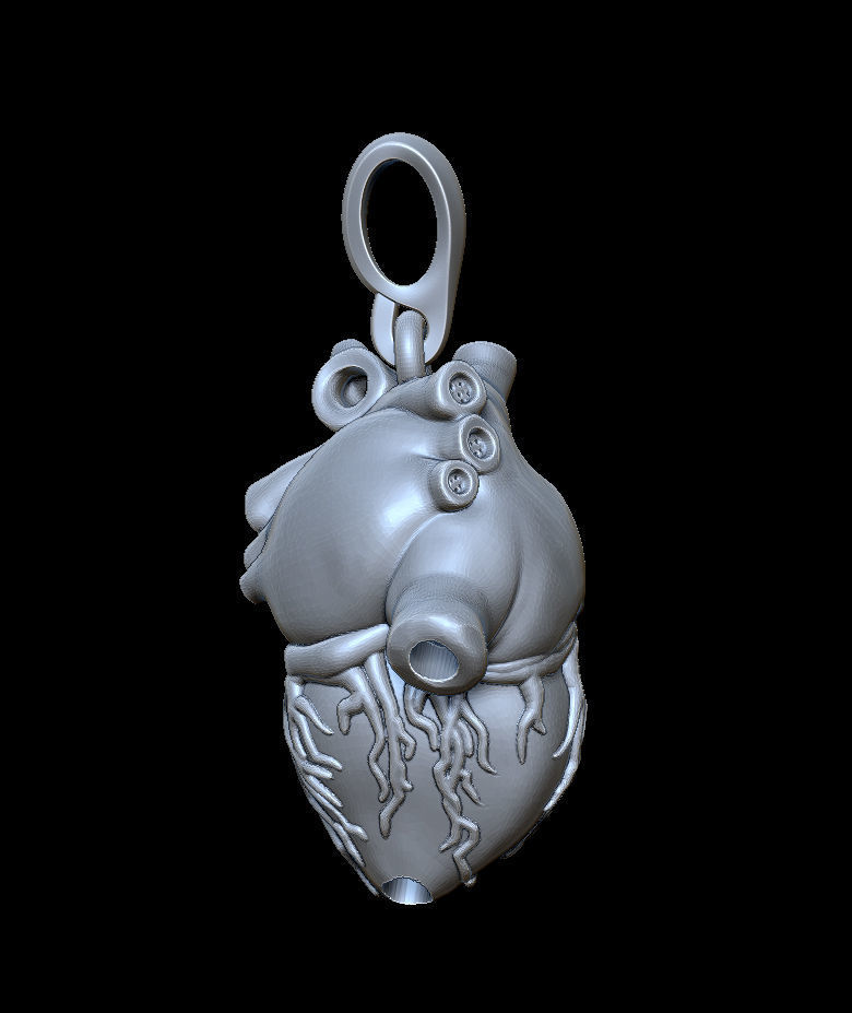 Heart Pendant 3D print model_11