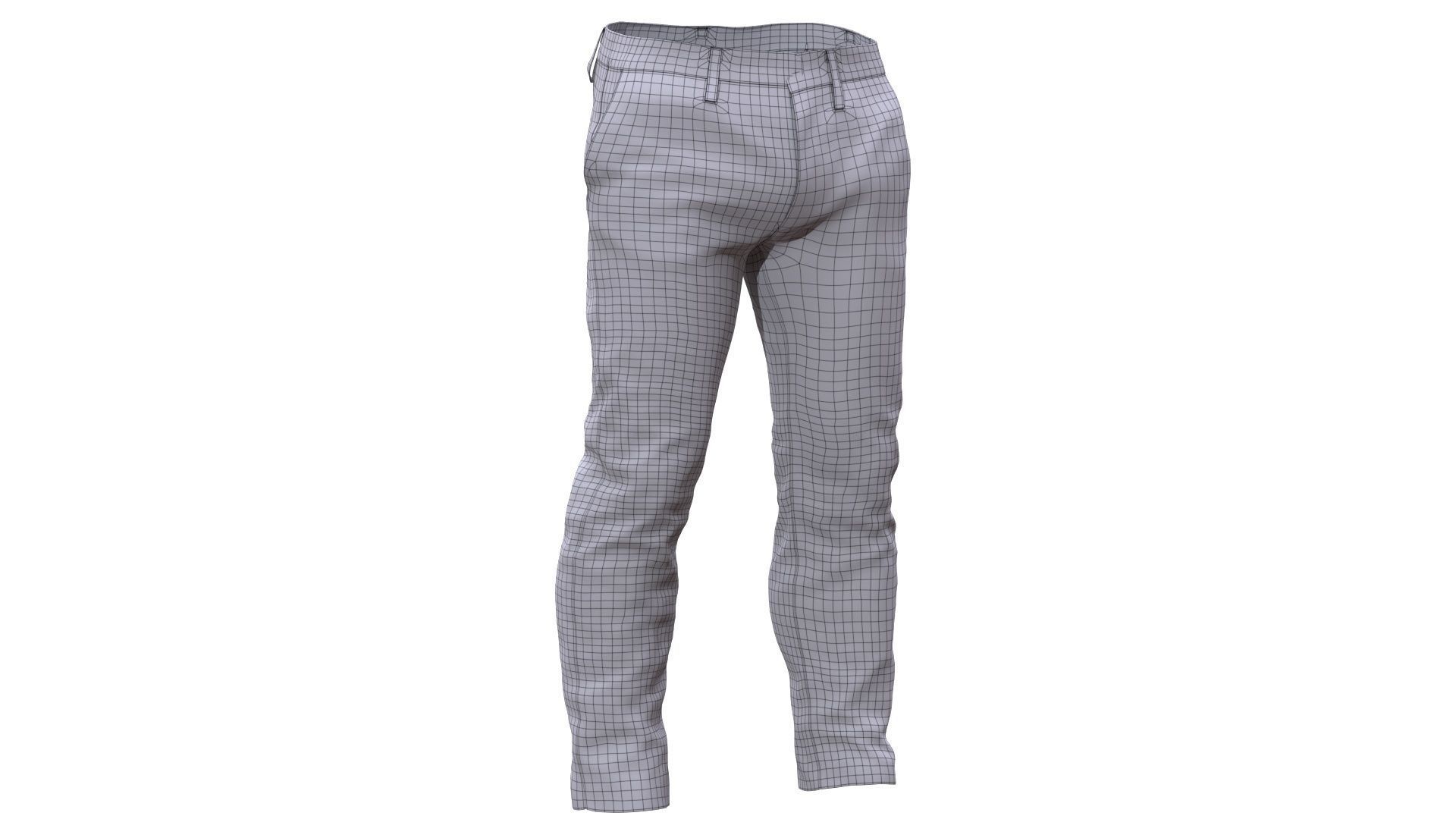 Pants Low-poly 3D model_14