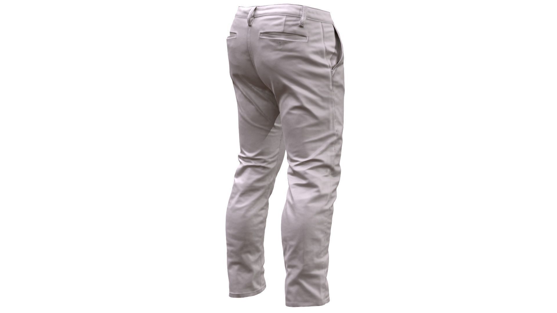 Pants Low-poly 3D model_6