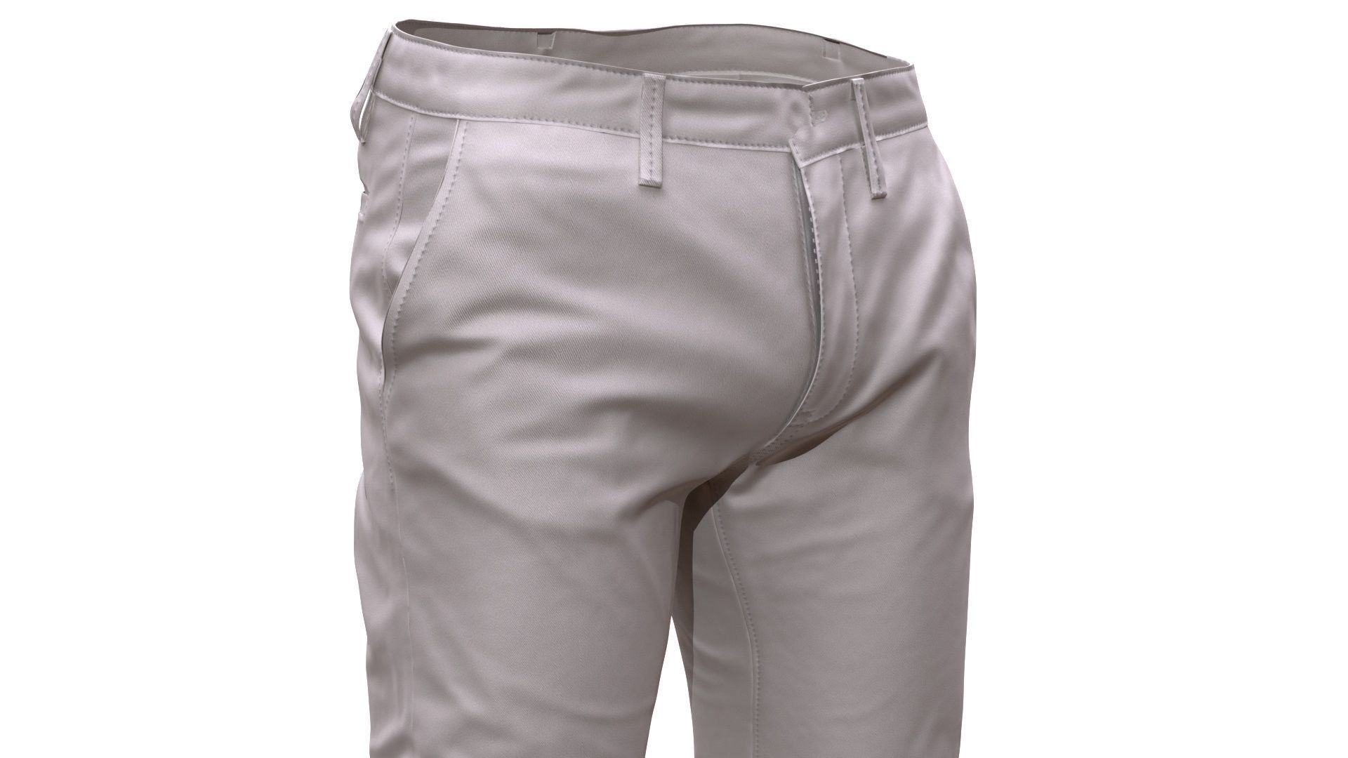 Pants Low-poly 3D model_10