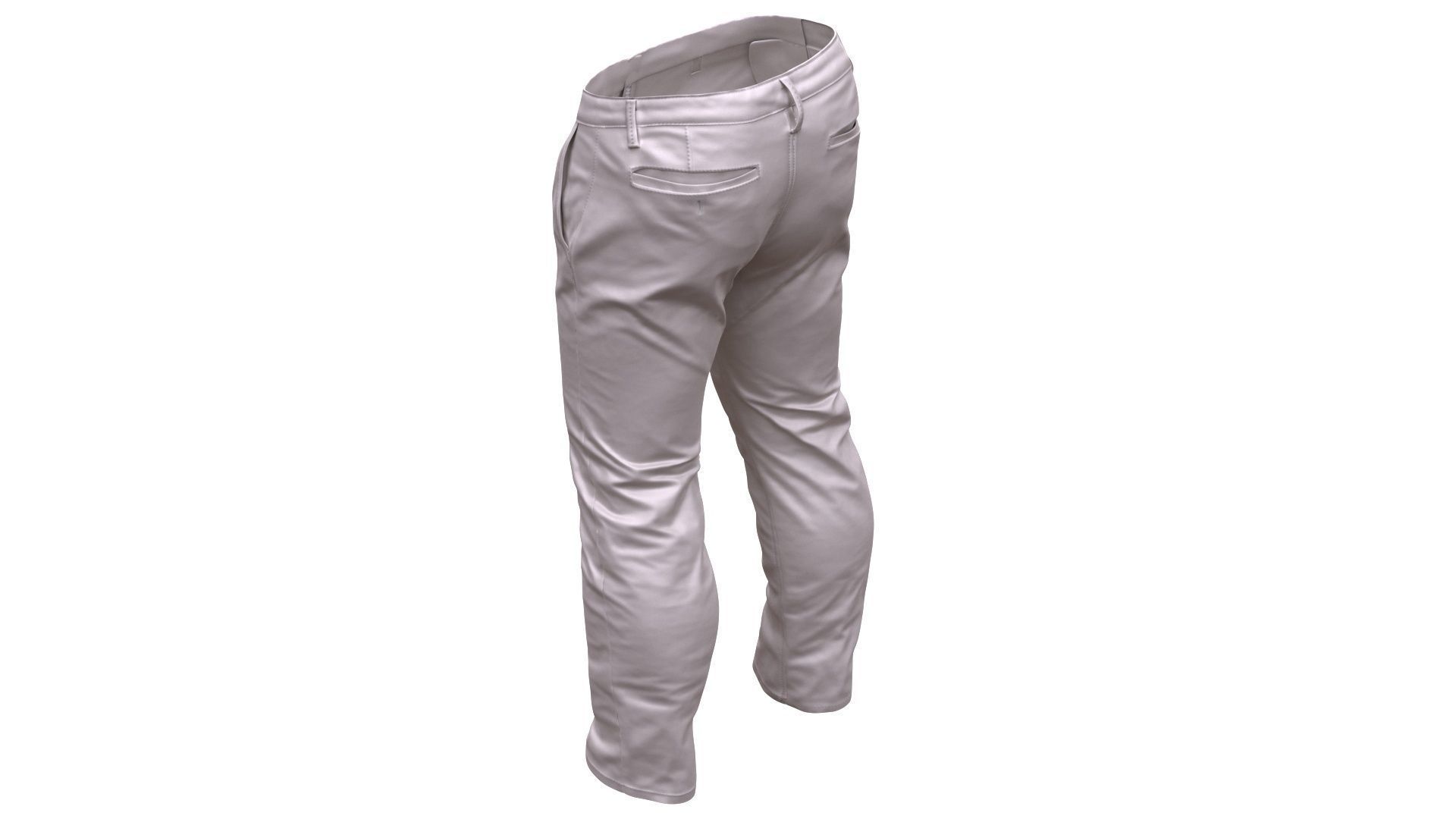 Pants Low-poly 3D model_8