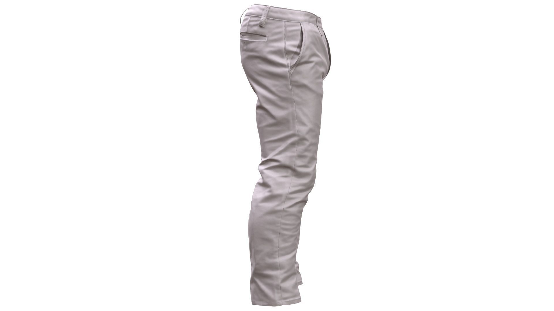 Pants Low-poly 3D model_5