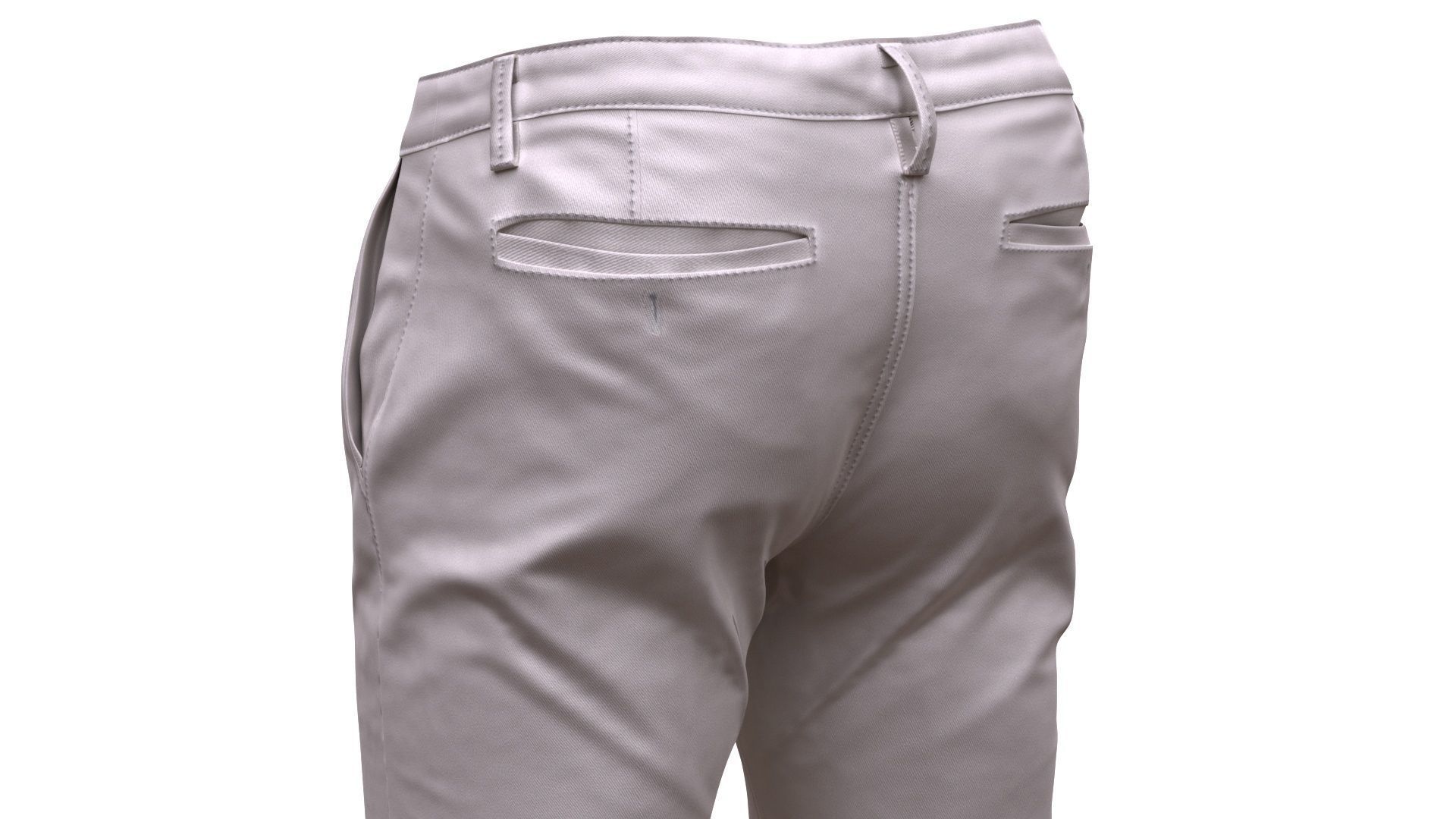 Pants Low-poly 3D model_11