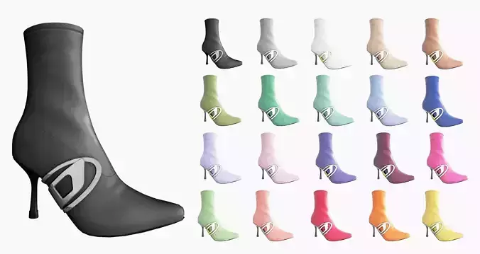 Diesel Stiletto boots  - 3D Model