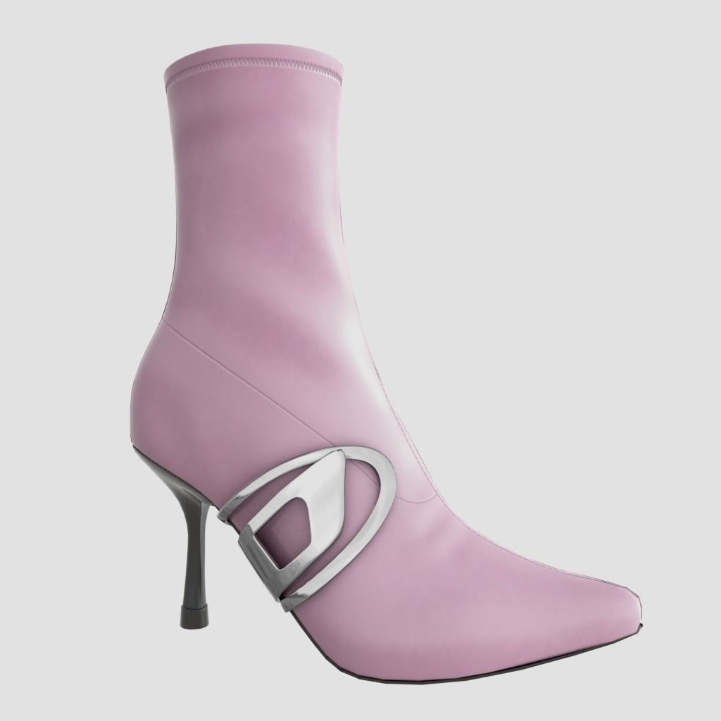 Diesel Stiletto boots  - 3D Model Low-poly 3D model_15
