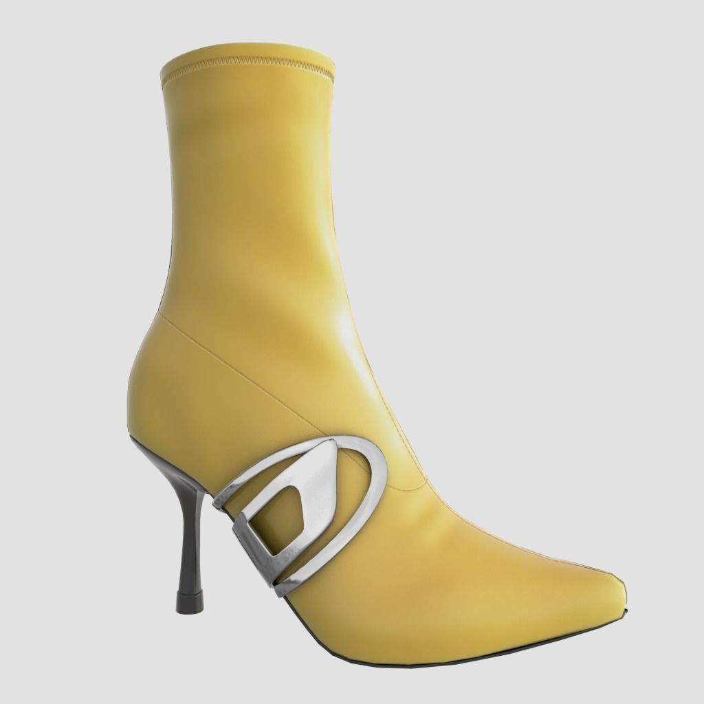 Diesel Stiletto boots  - 3D Model Low-poly 3D model_20