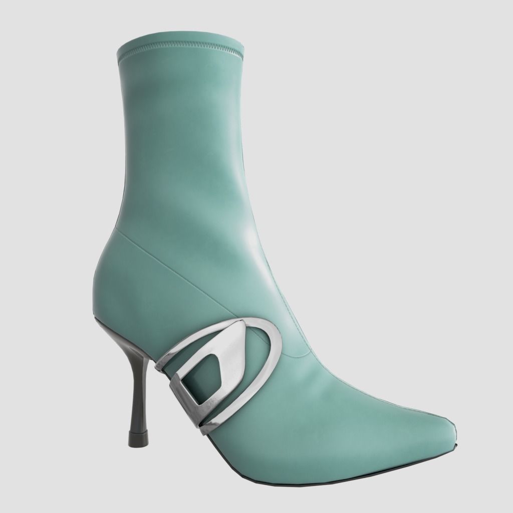 Diesel Stiletto boots  - 3D Model Low-poly 3D model_2