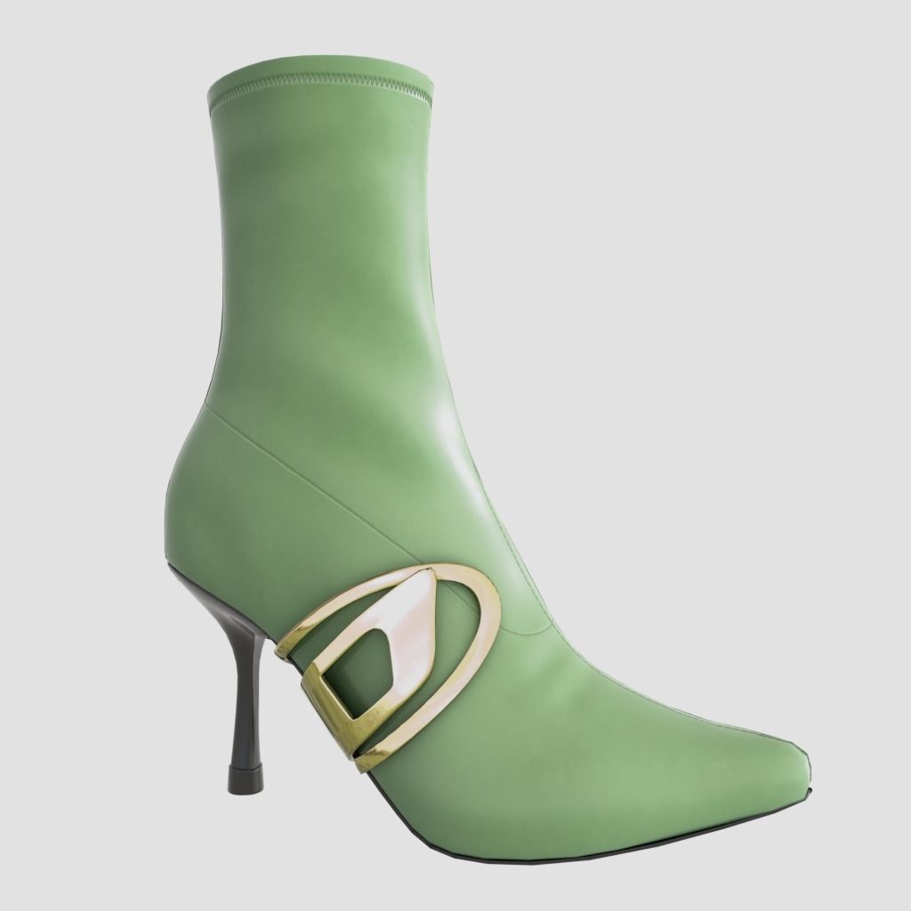 Diesel Stiletto boots  - 3D Model Low-poly 3D model_18