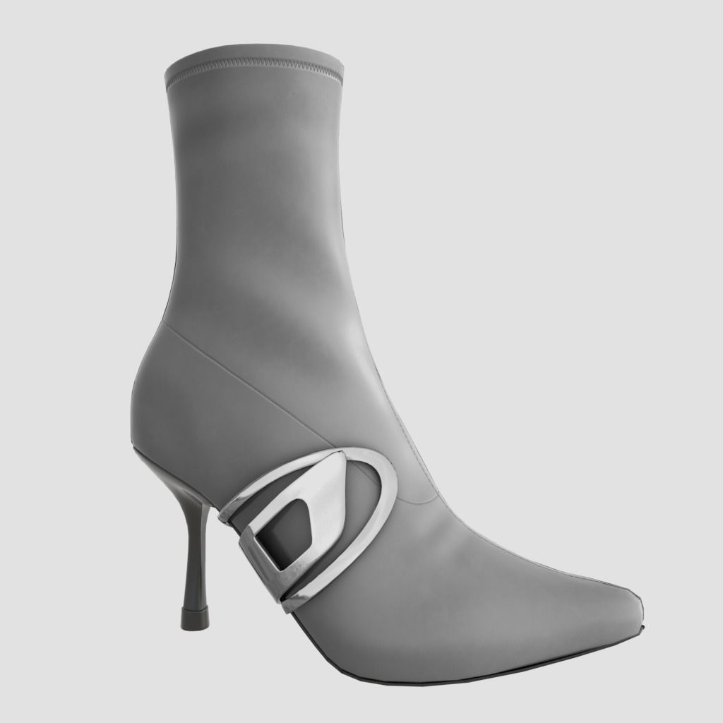 Diesel Stiletto boots  - 3D Model Low-poly 3D model_21