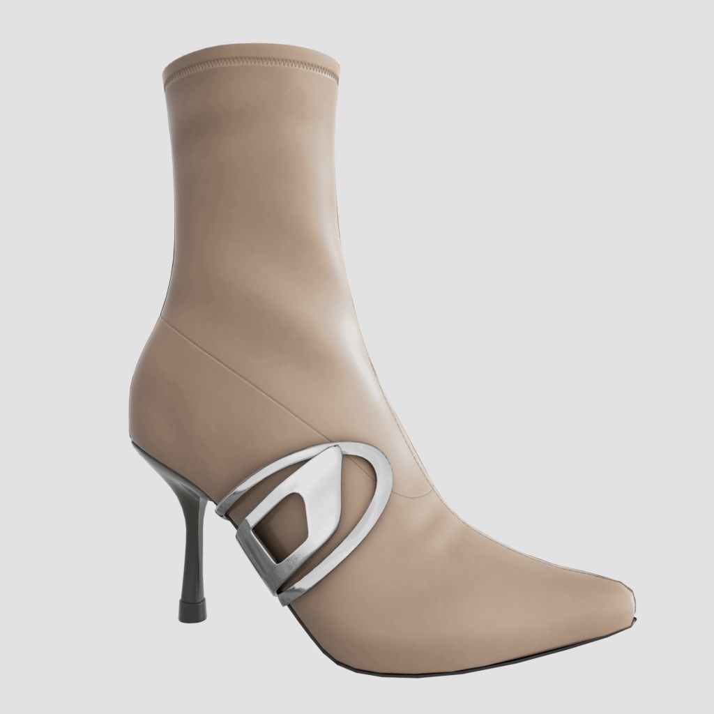 Diesel Stiletto boots  - 3D Model Low-poly 3D model_4