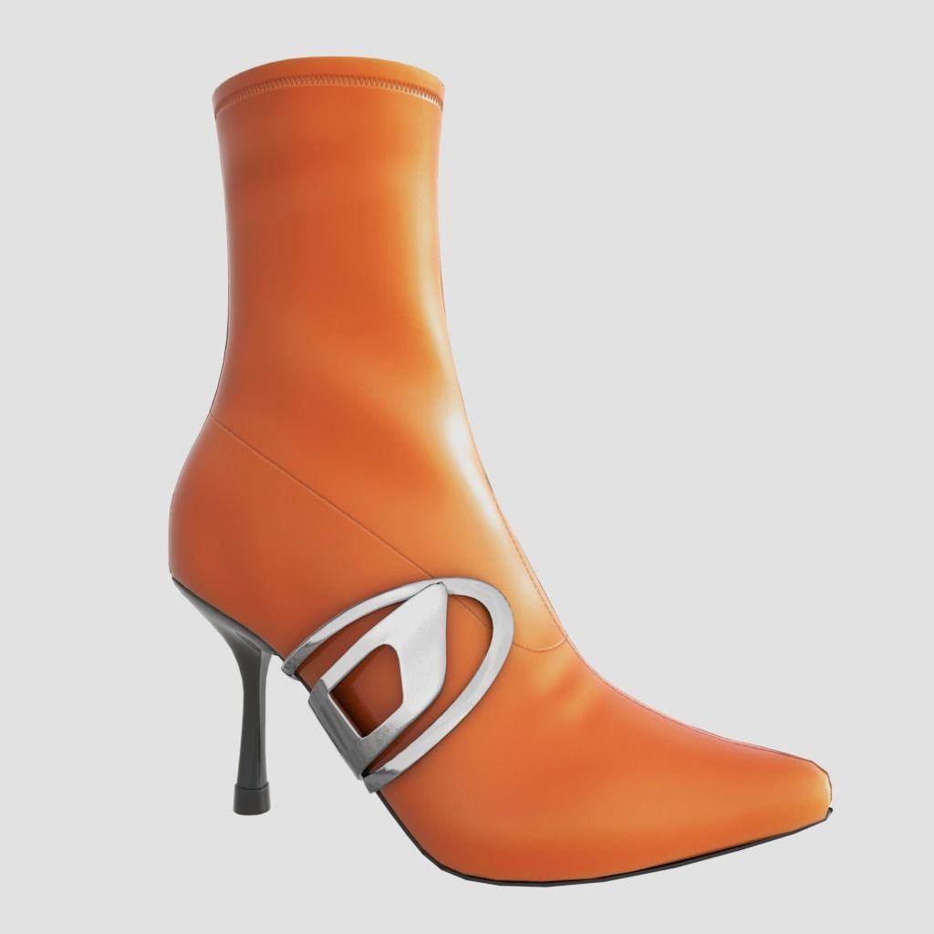 Diesel Stiletto boots  - 3D Model Low-poly 3D model_12