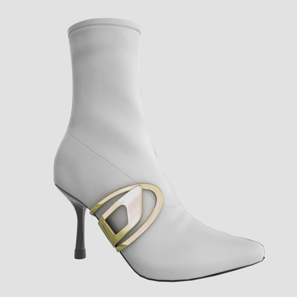 Diesel Stiletto boots  - 3D Model Low-poly 3D model_19