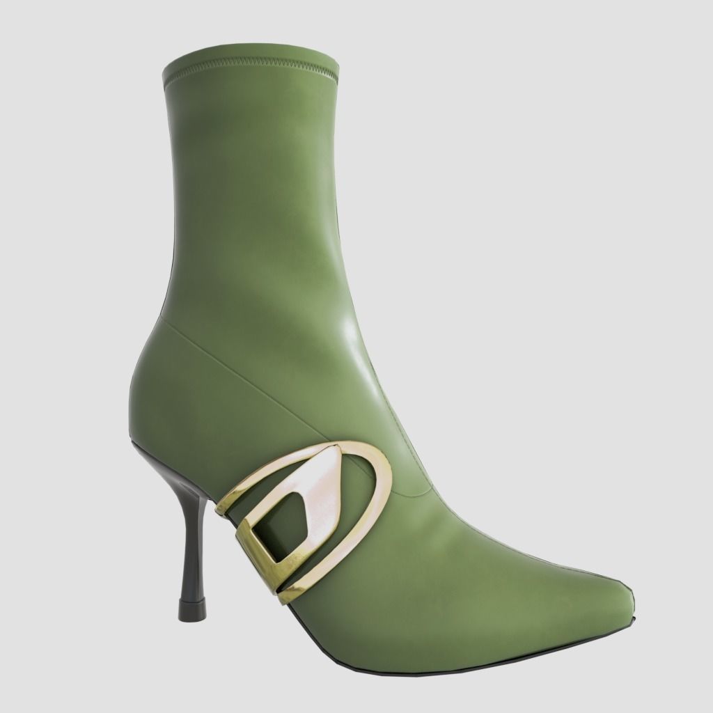 Diesel Stiletto boots  - 3D Model Low-poly 3D model_11