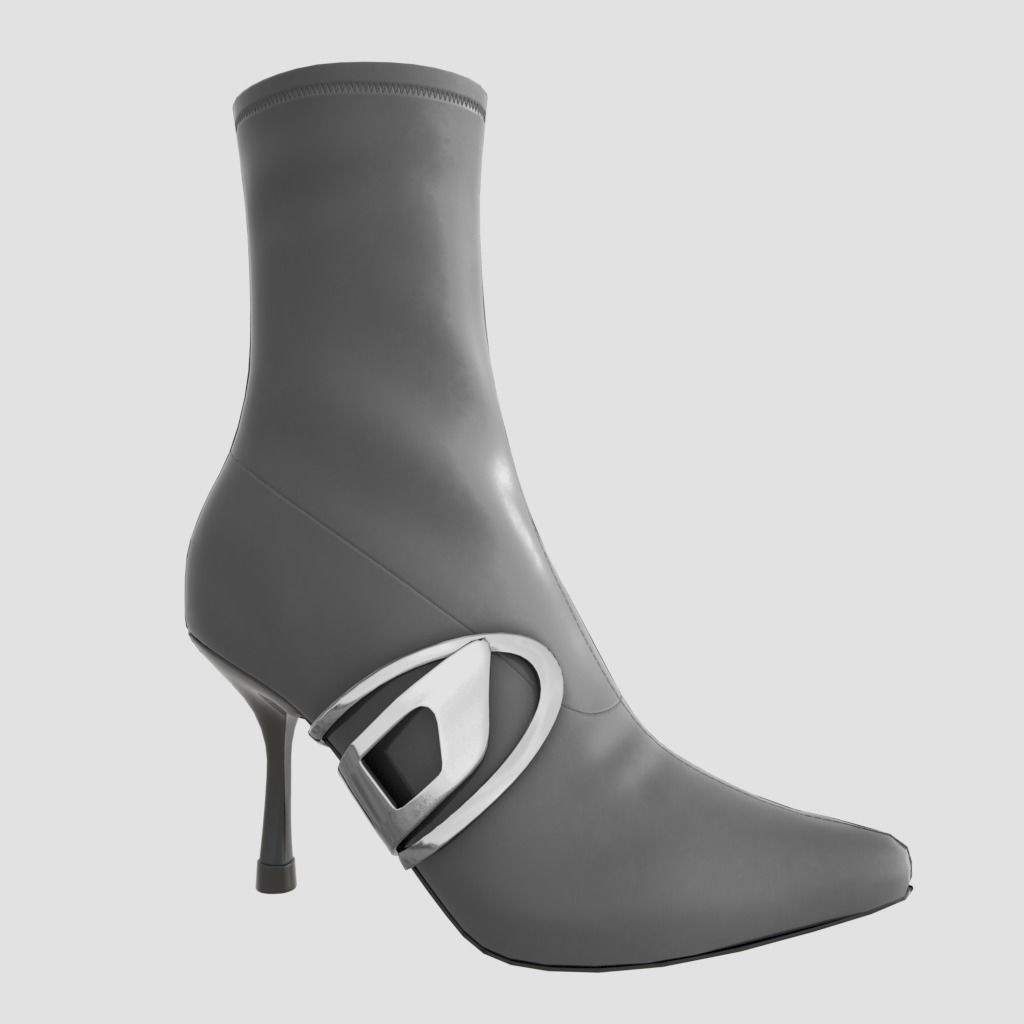 Diesel Stiletto boots  - 3D Model Low-poly 3D model_6