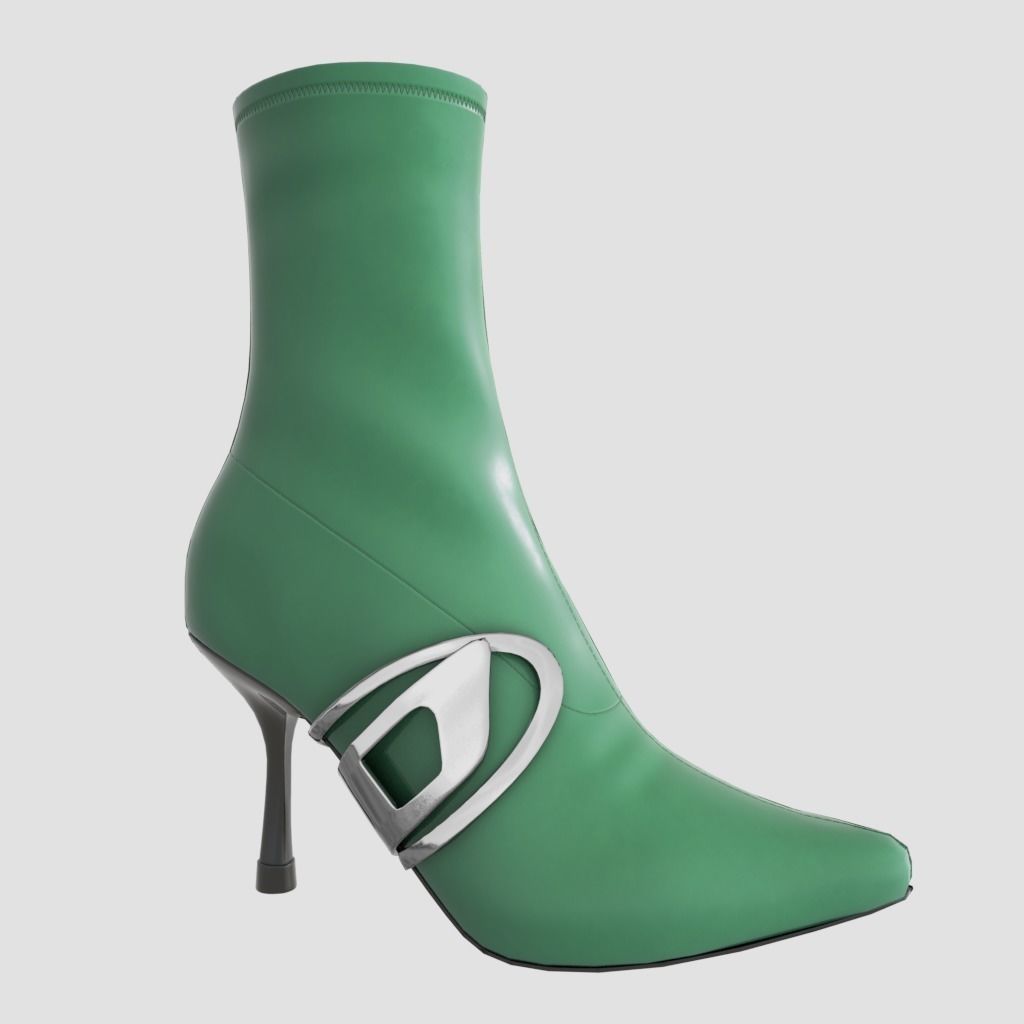 Diesel Stiletto boots  - 3D Model Low-poly 3D model_14