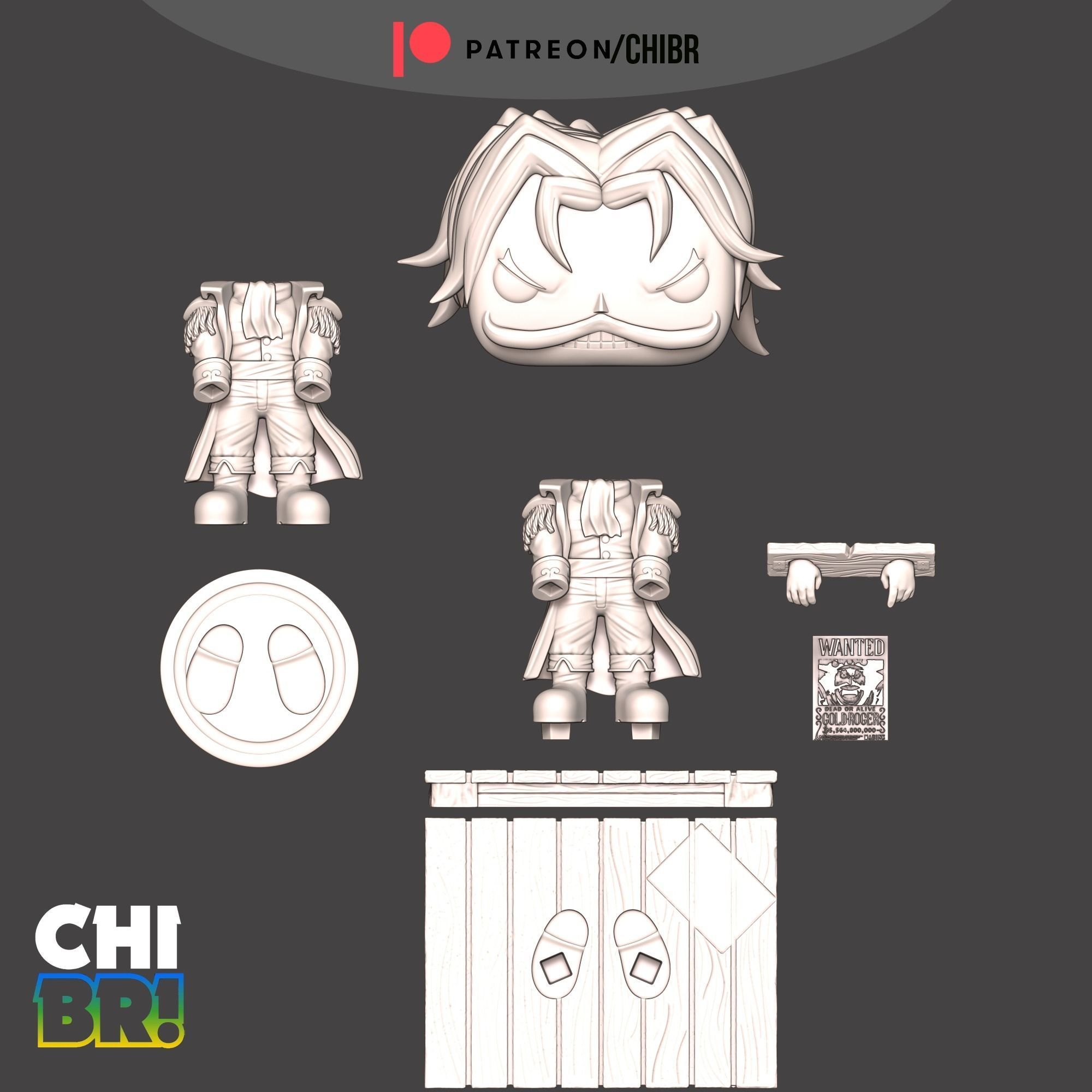 GOL D ROGER - ONE PIECE - FUNKO 3D print model_4