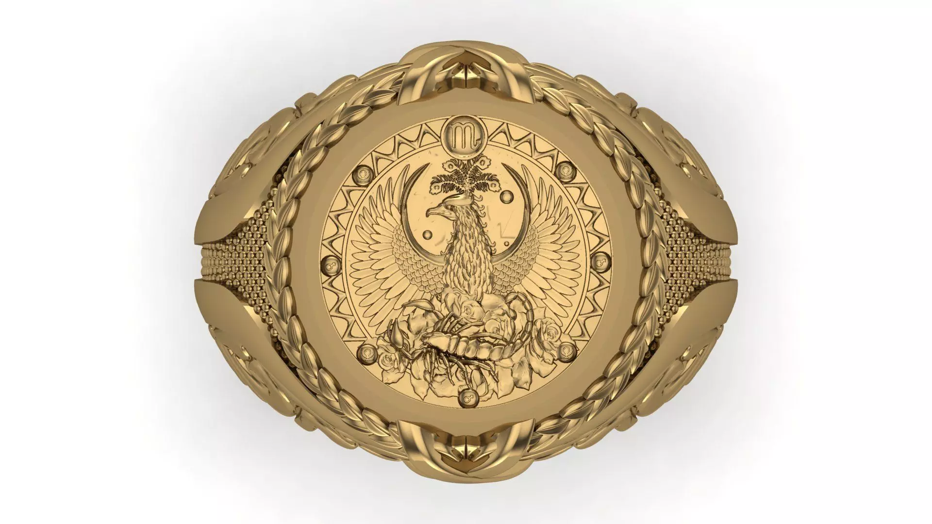 Scorpion Zodiac Sign Ring 3D print model_0