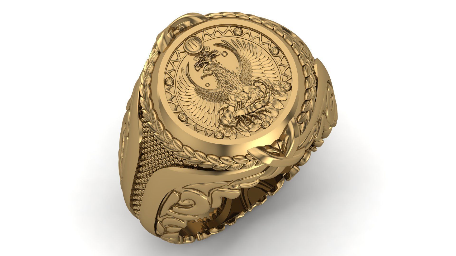 Scorpion Zodiac Sign Ring 3D print model_1