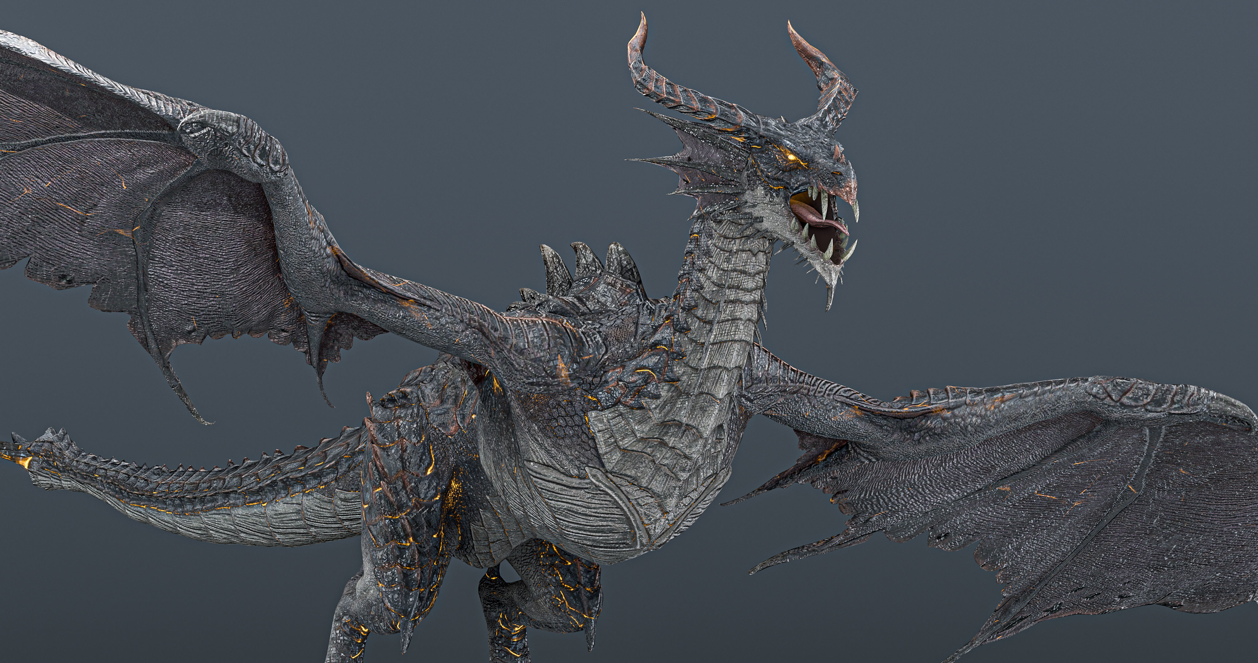 Baoline Cosmic Dragon - rigged Low-poly 3D model_21
