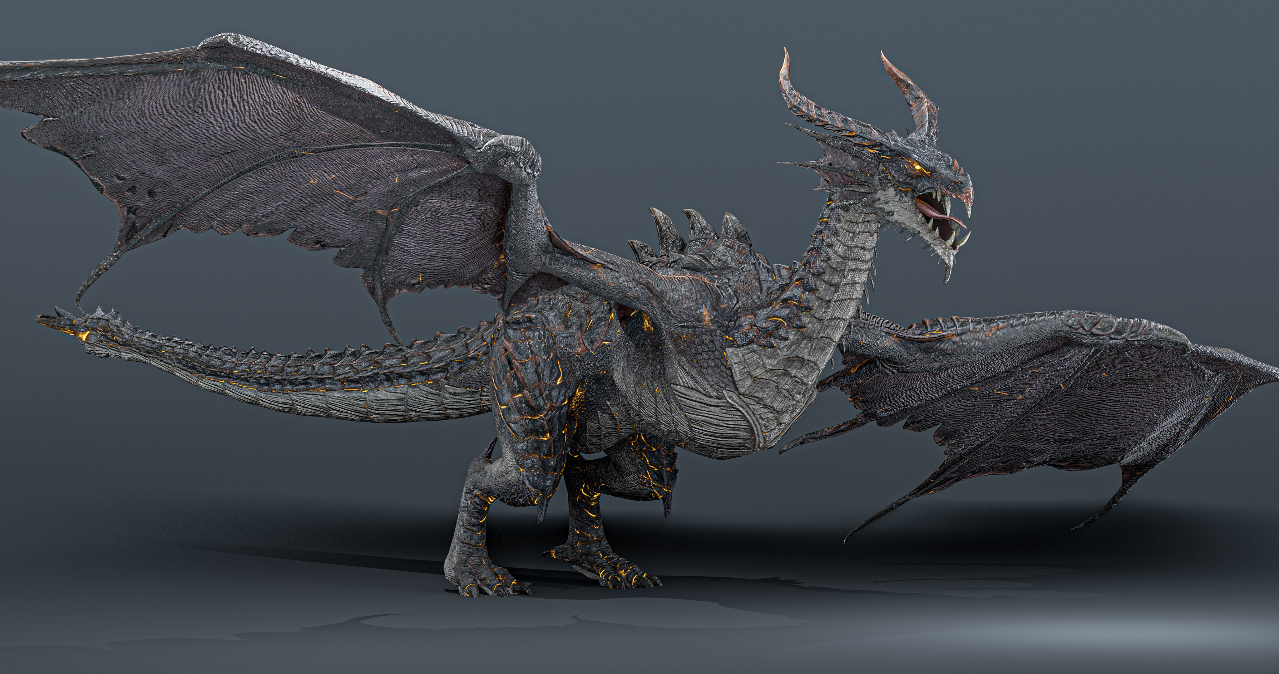Baoline Cosmic Dragon - rigged Low-poly 3D model_1