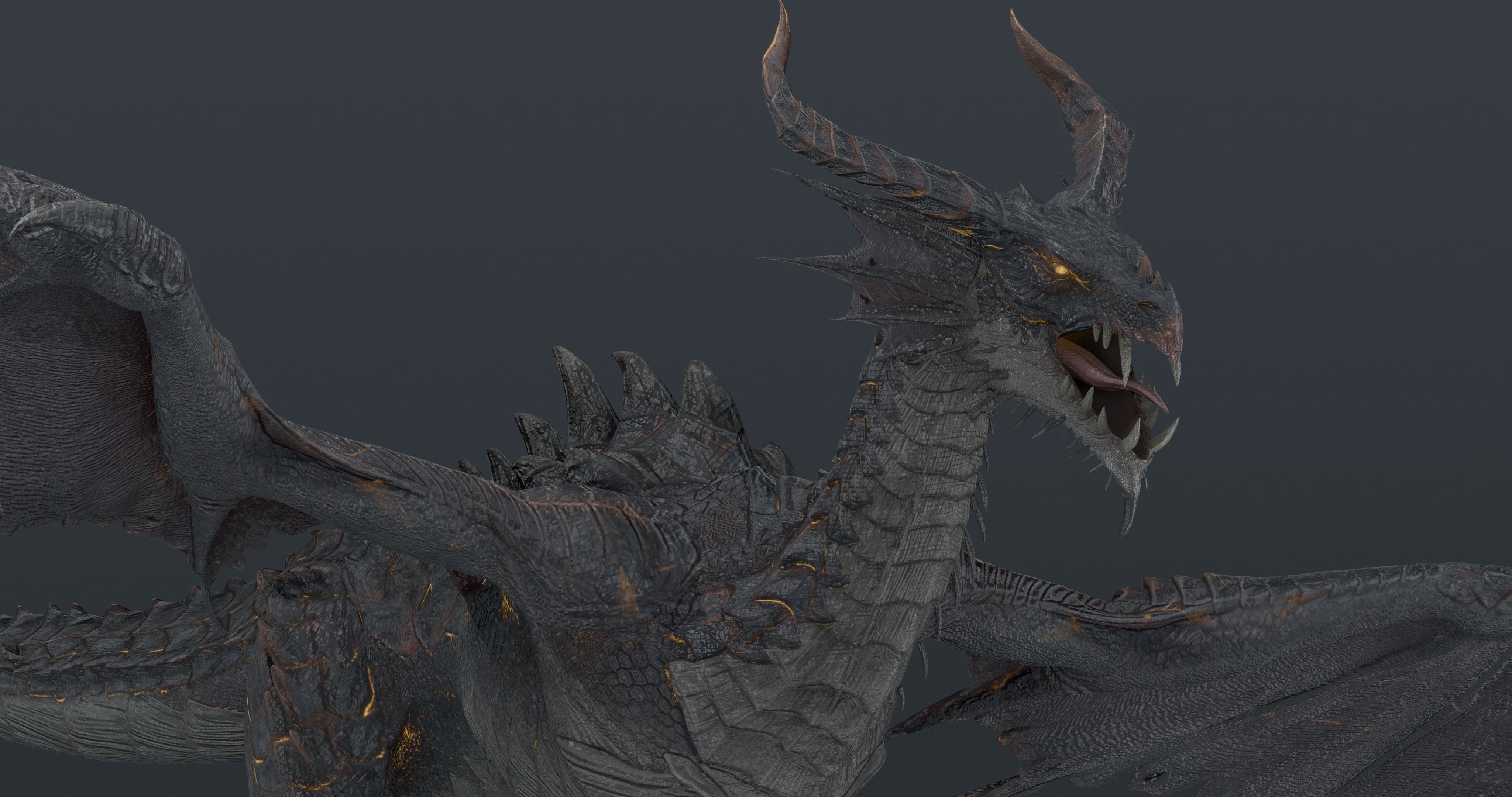 Baoline Cosmic Dragon - rigged Low-poly 3D model_11