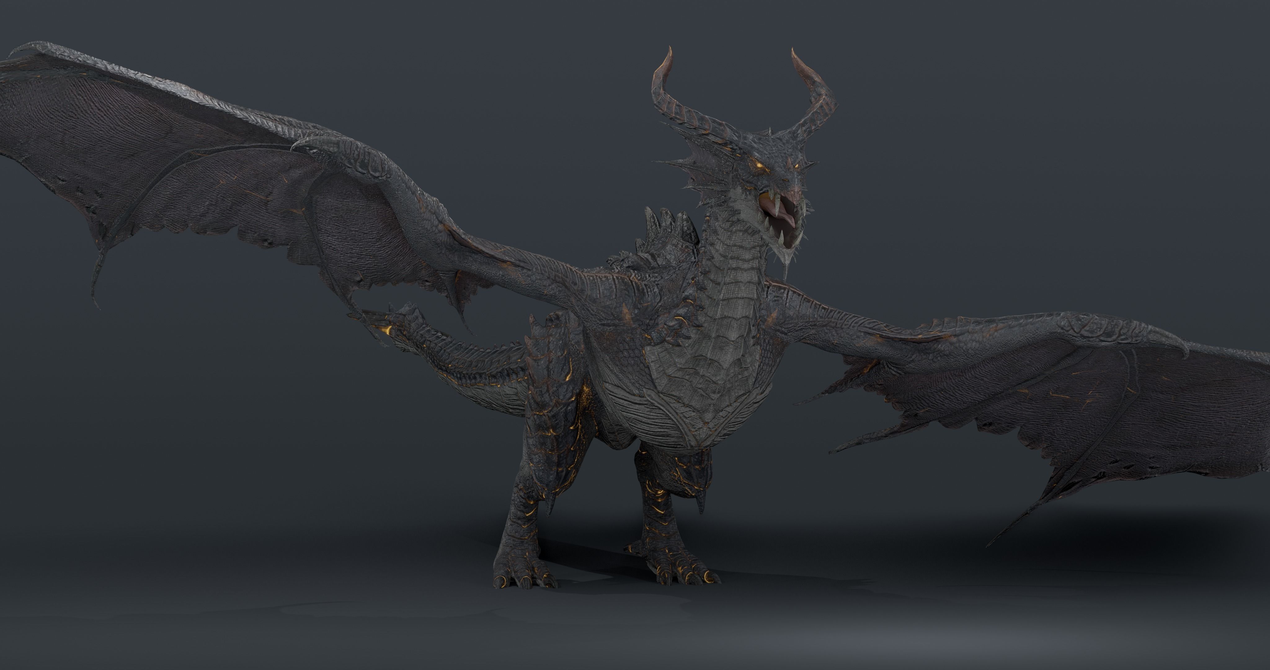 Baoline Cosmic Dragon - rigged Low-poly 3D model_8