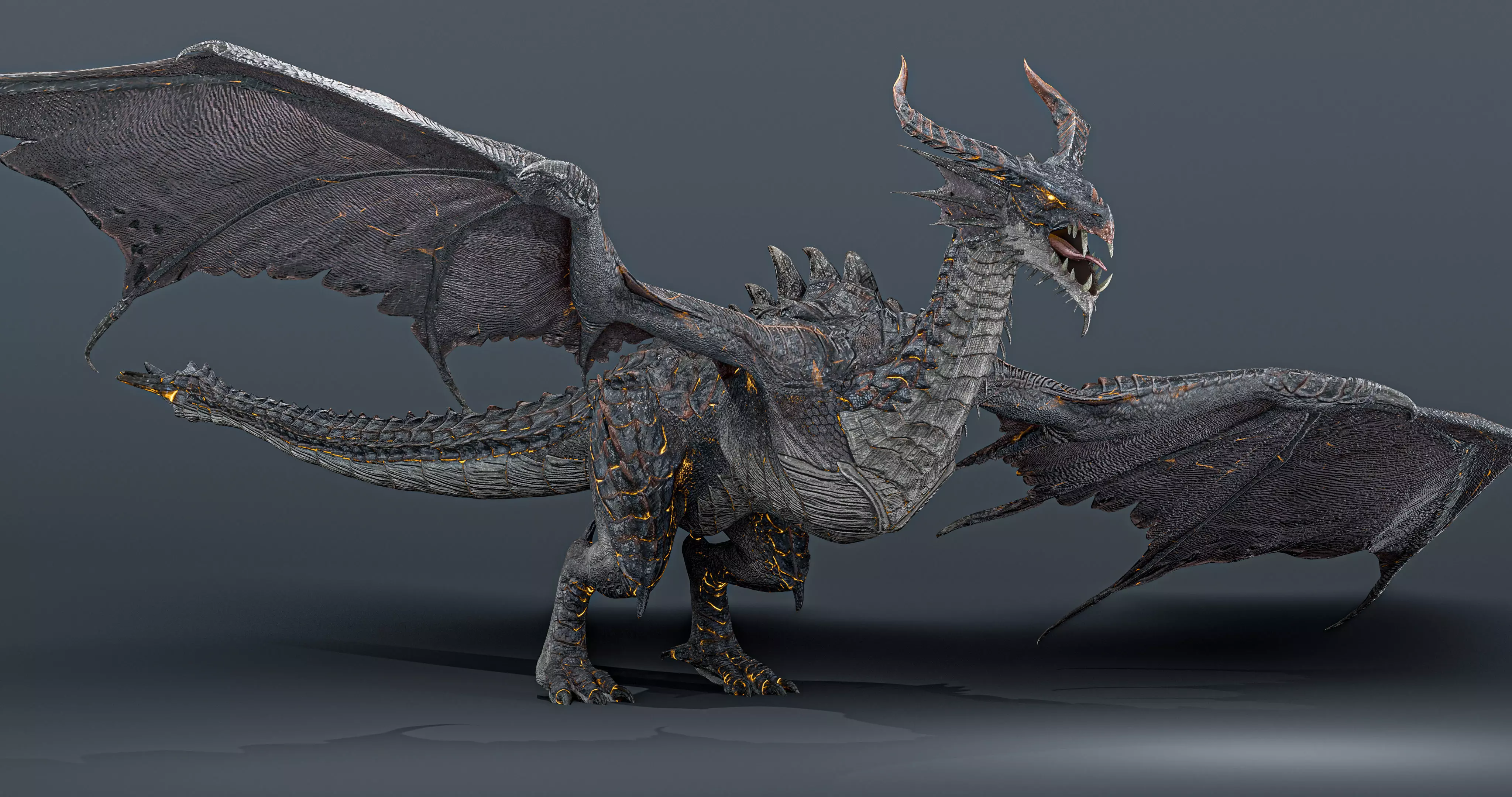 Baoline Cosmic Dragon - rigged Low-poly 3D model_0