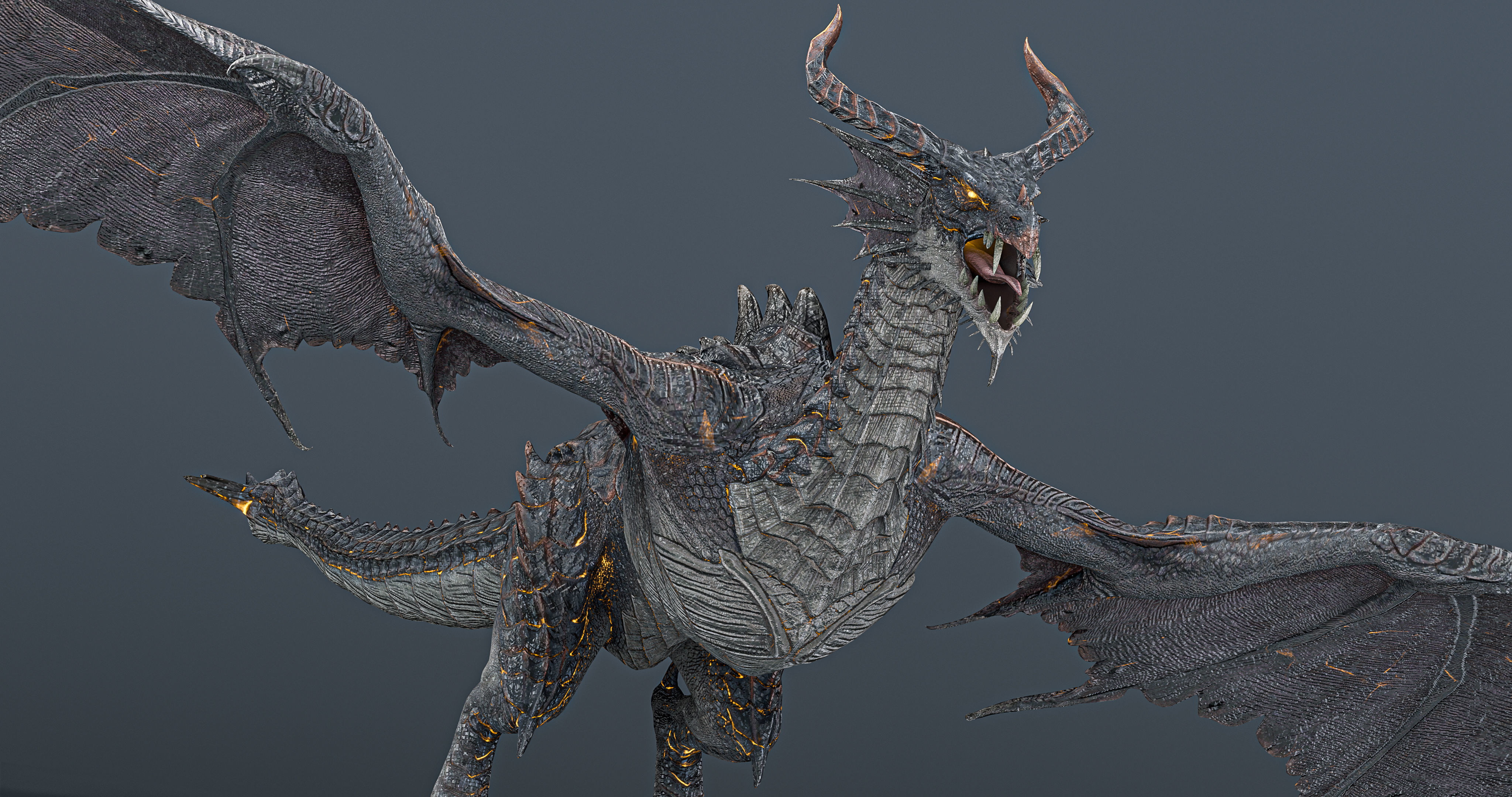 Baoline Cosmic Dragon - rigged Low-poly 3D model_23