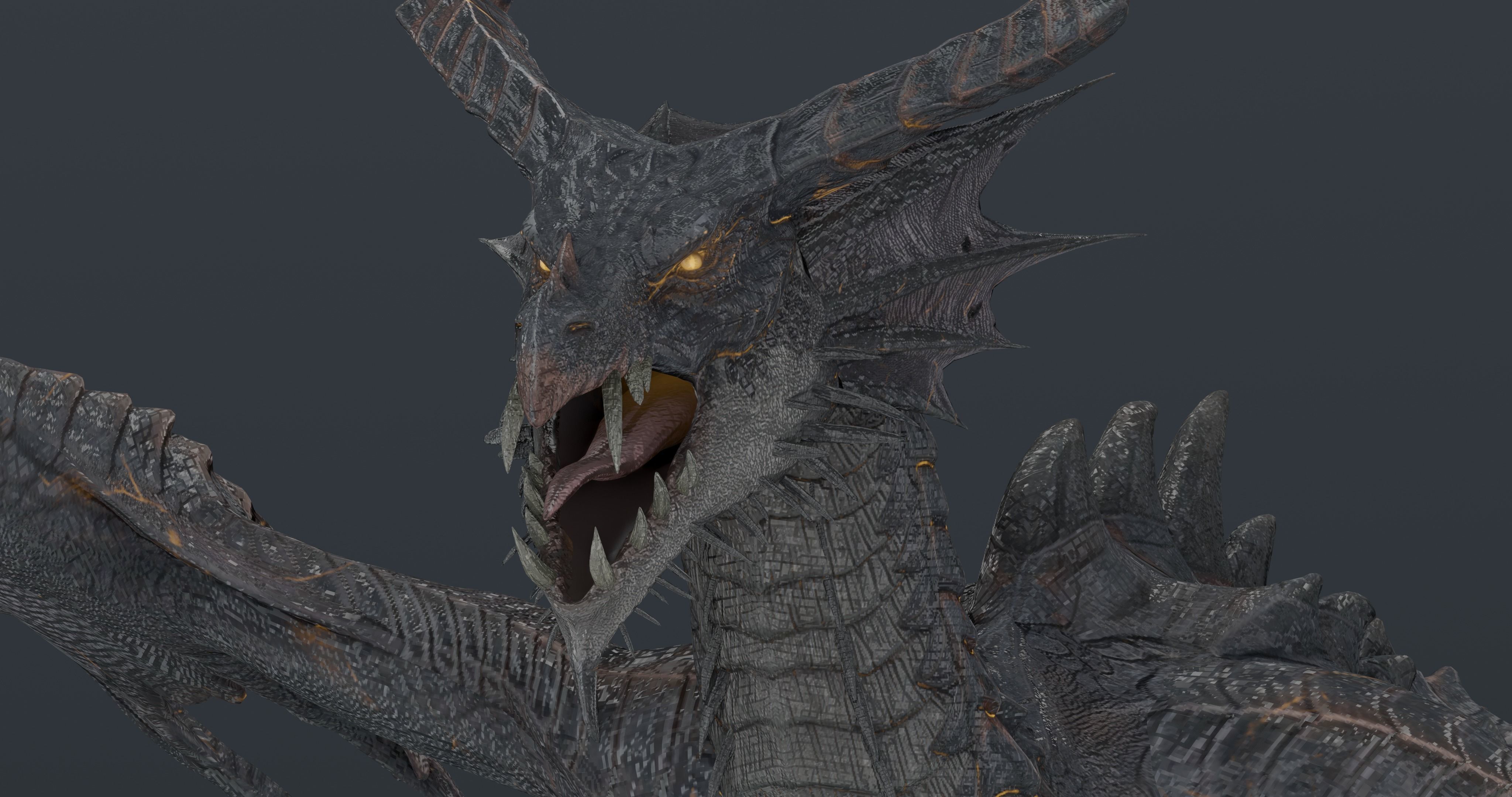 Baoline Cosmic Dragon - rigged Low-poly 3D model_20