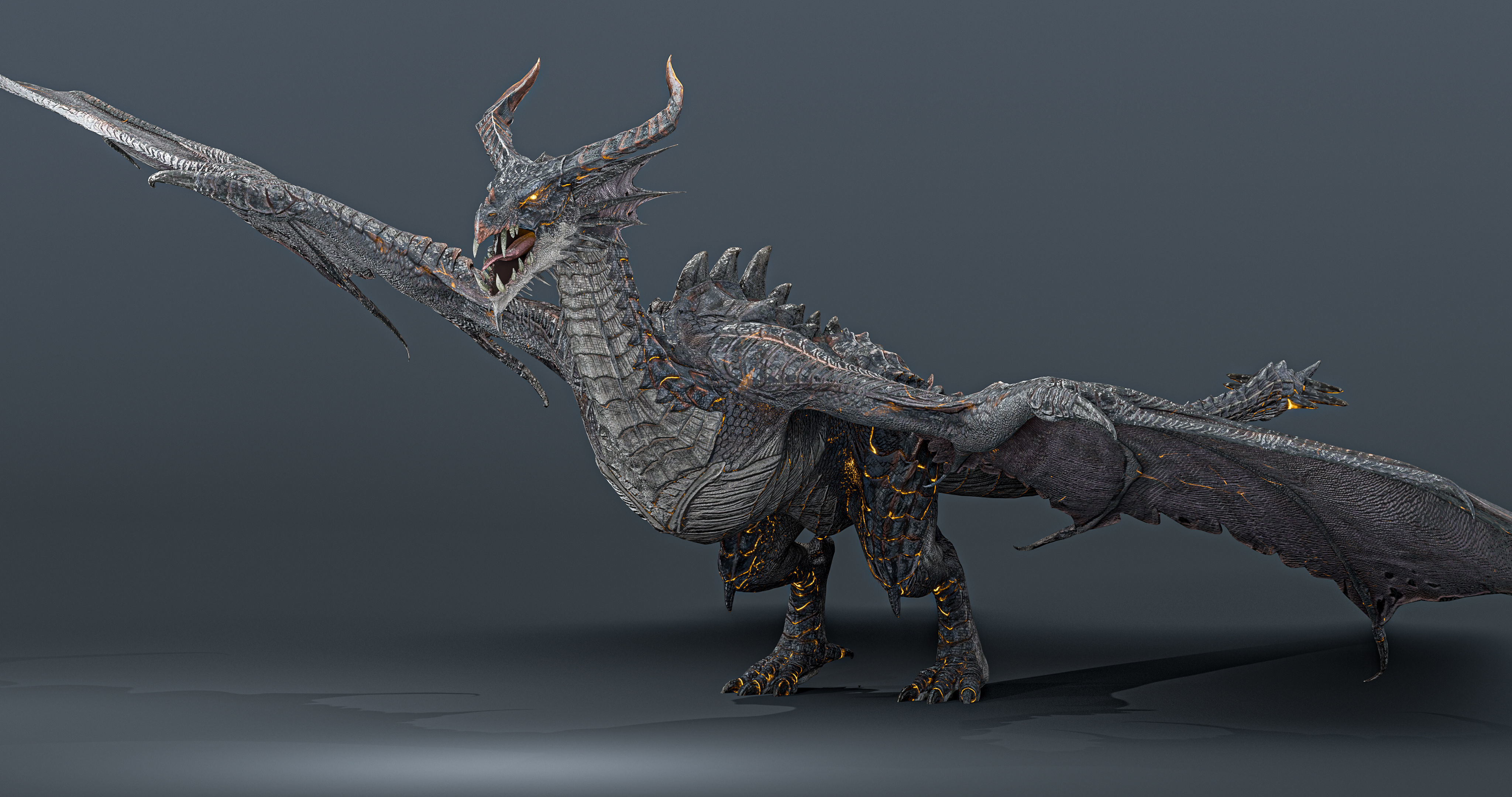 Baoline Cosmic Dragon - rigged Low-poly 3D model_5