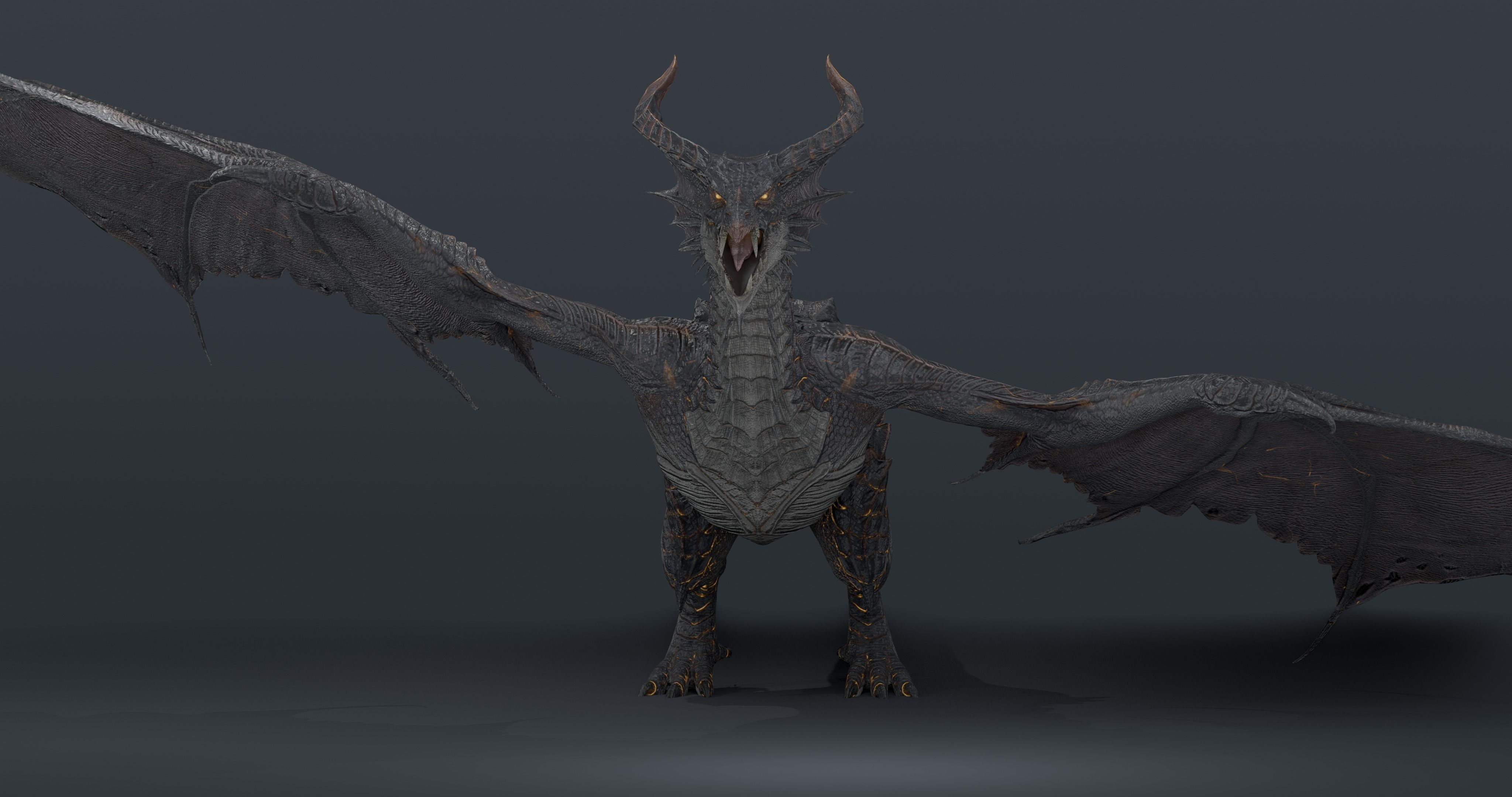 Baoline Cosmic Dragon - rigged Low-poly 3D model_7