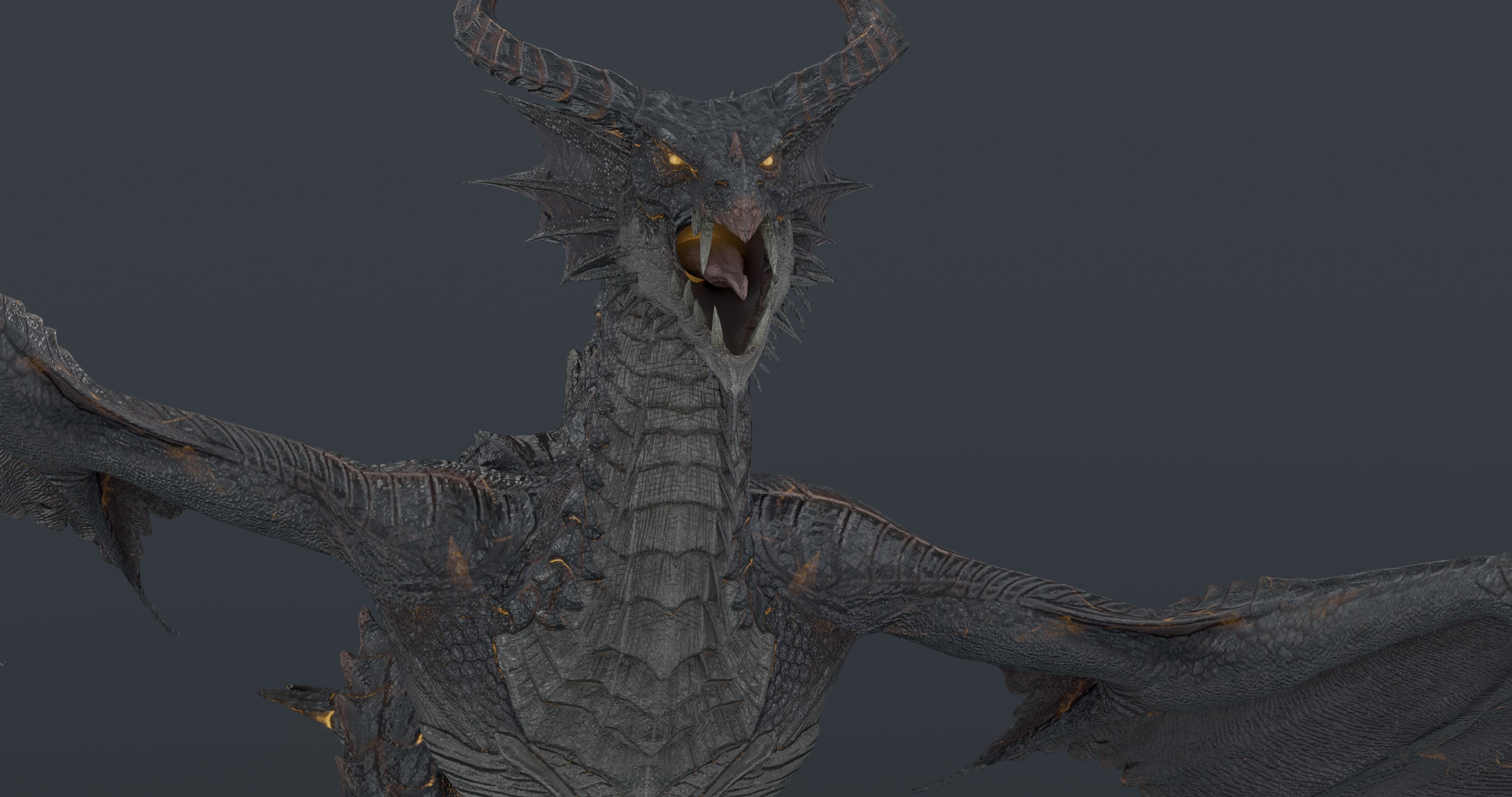 Baoline Cosmic Dragon - rigged Low-poly 3D model_13