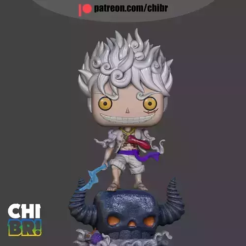 LUFFY GEAR 5 - ONE PIECE- FUNKO 3D print model