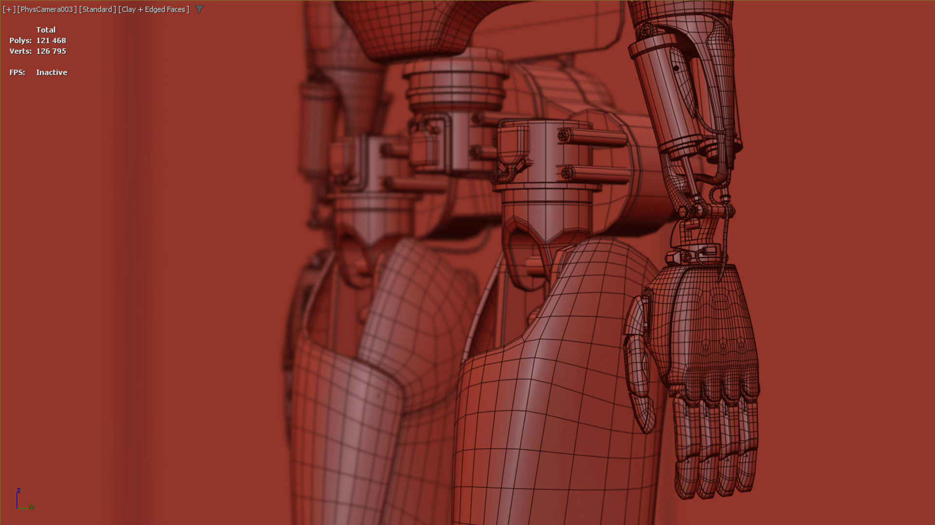 Optimus Gen 2 animated model robot  high detailed quality vray Low-poly 3D model_9