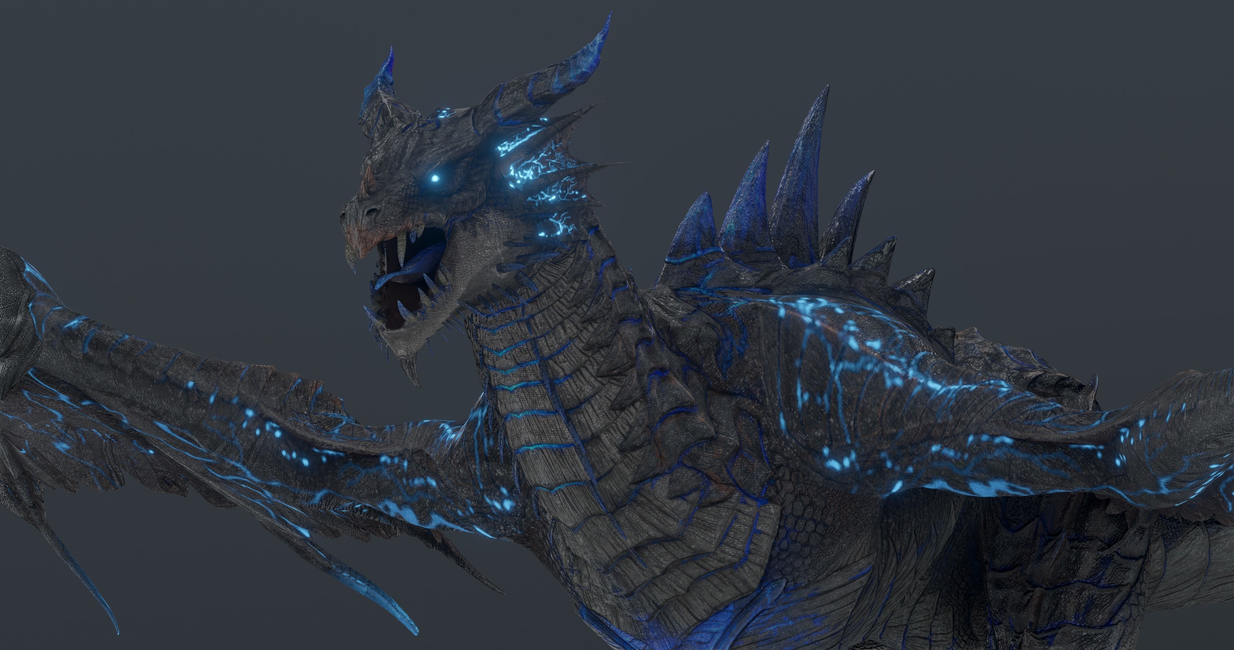 Thunderstorm dragon evo 2 - Rigged Low-poly 3D model_26