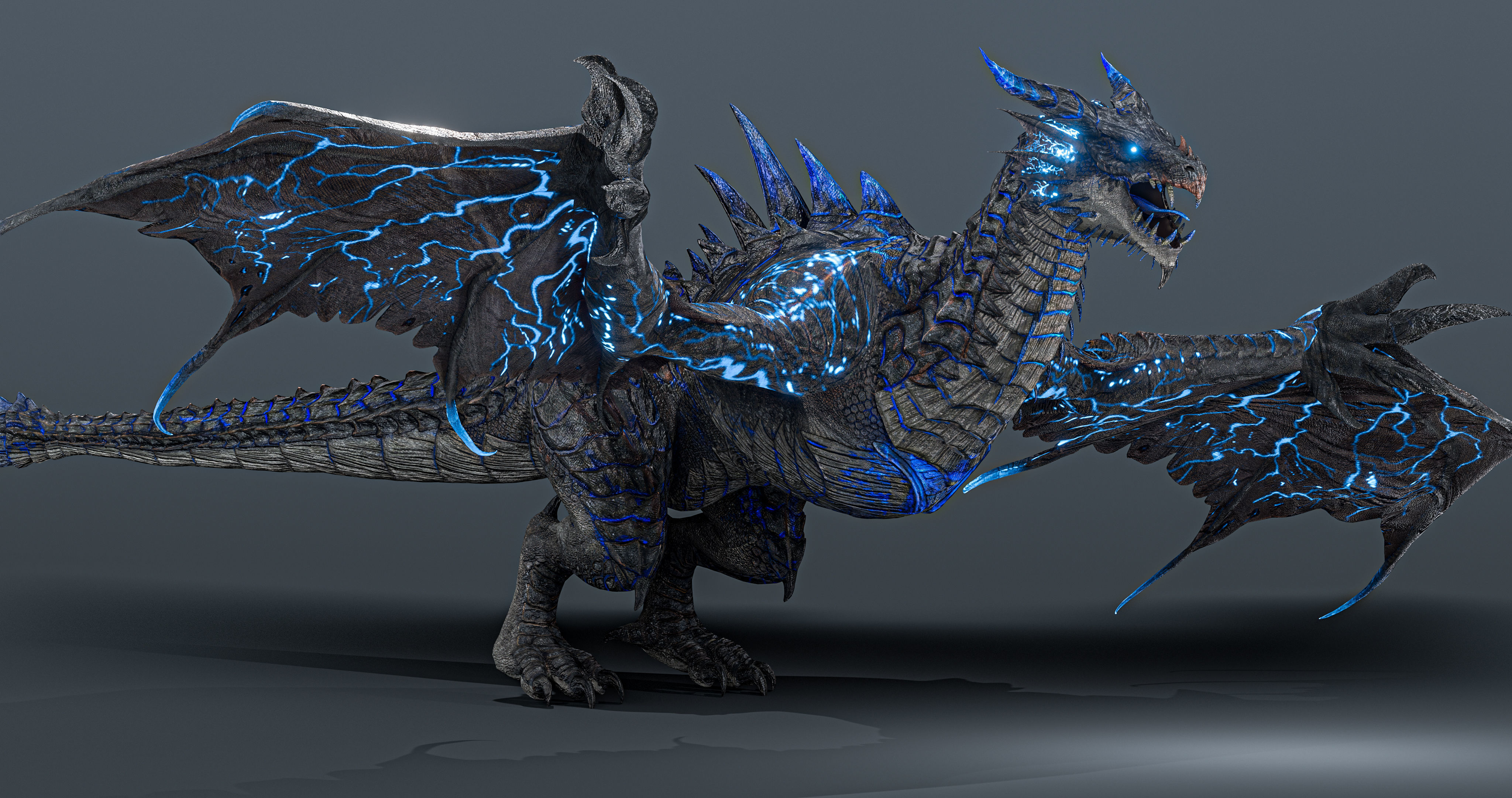 Thunderstorm dragon evo 2 - Rigged Low-poly 3D model_2