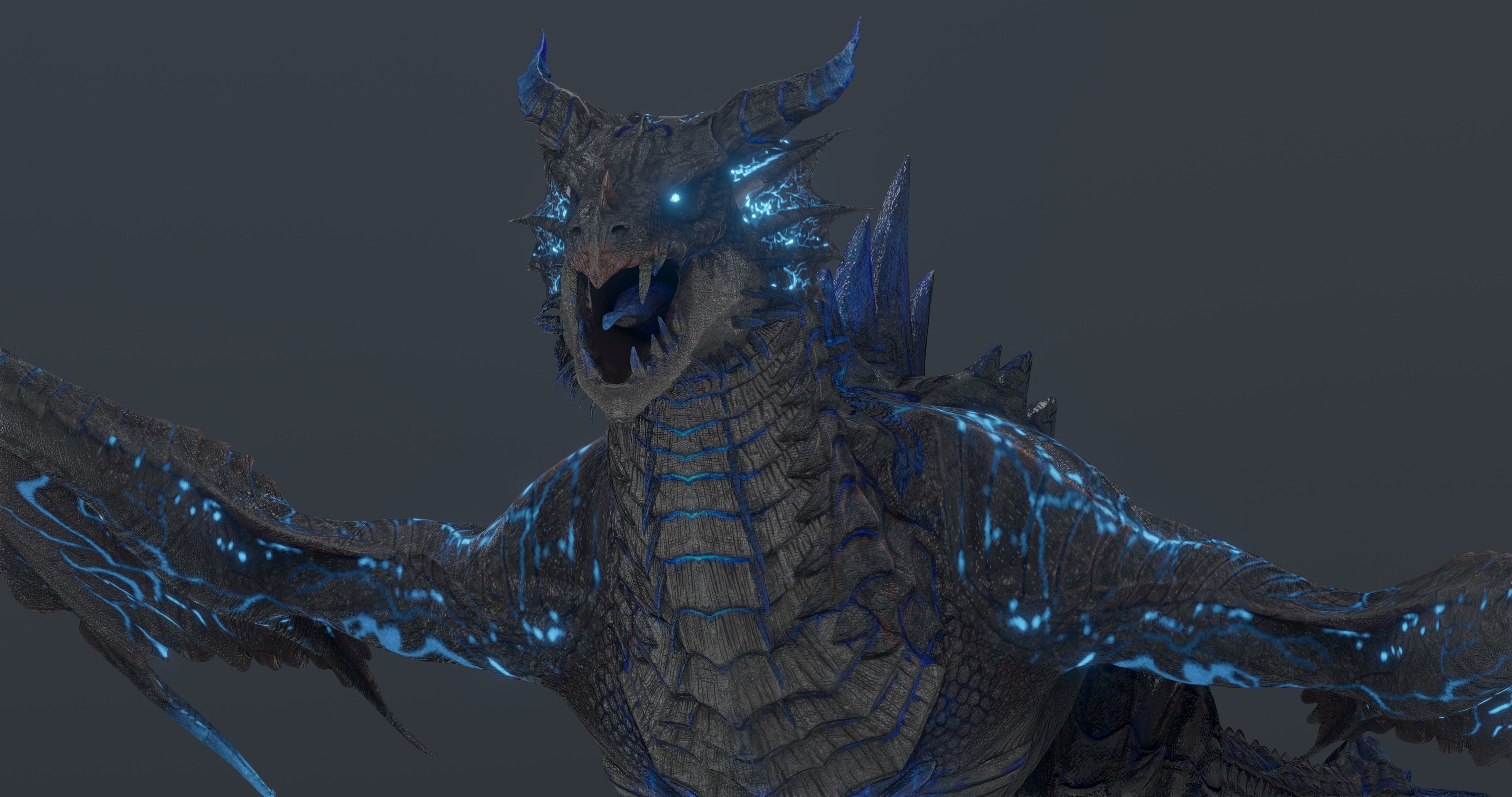 Thunderstorm dragon evo 2 - Rigged Low-poly 3D model_27