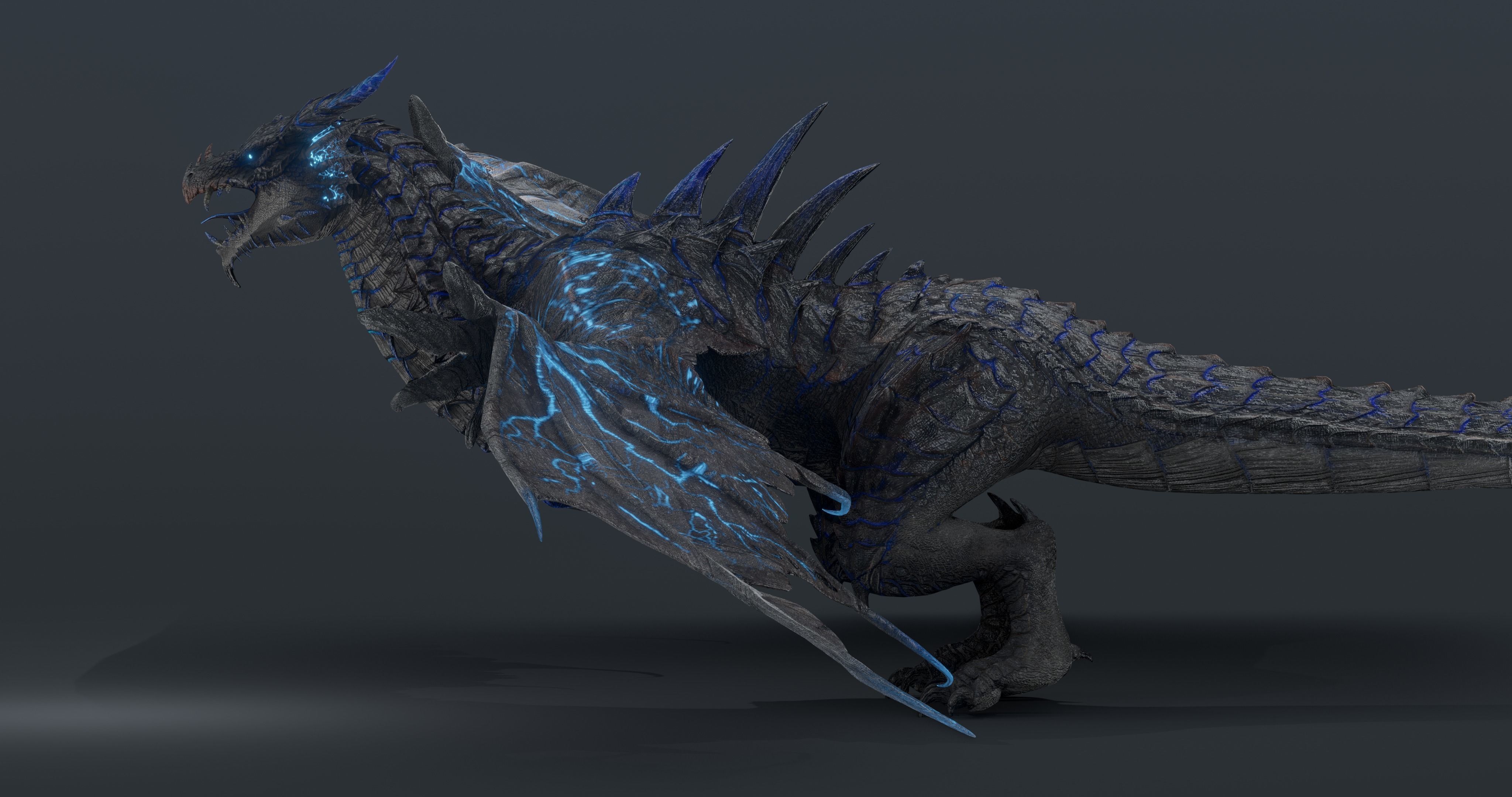 Thunderstorm dragon evo 2 - Rigged Low-poly 3D model_12