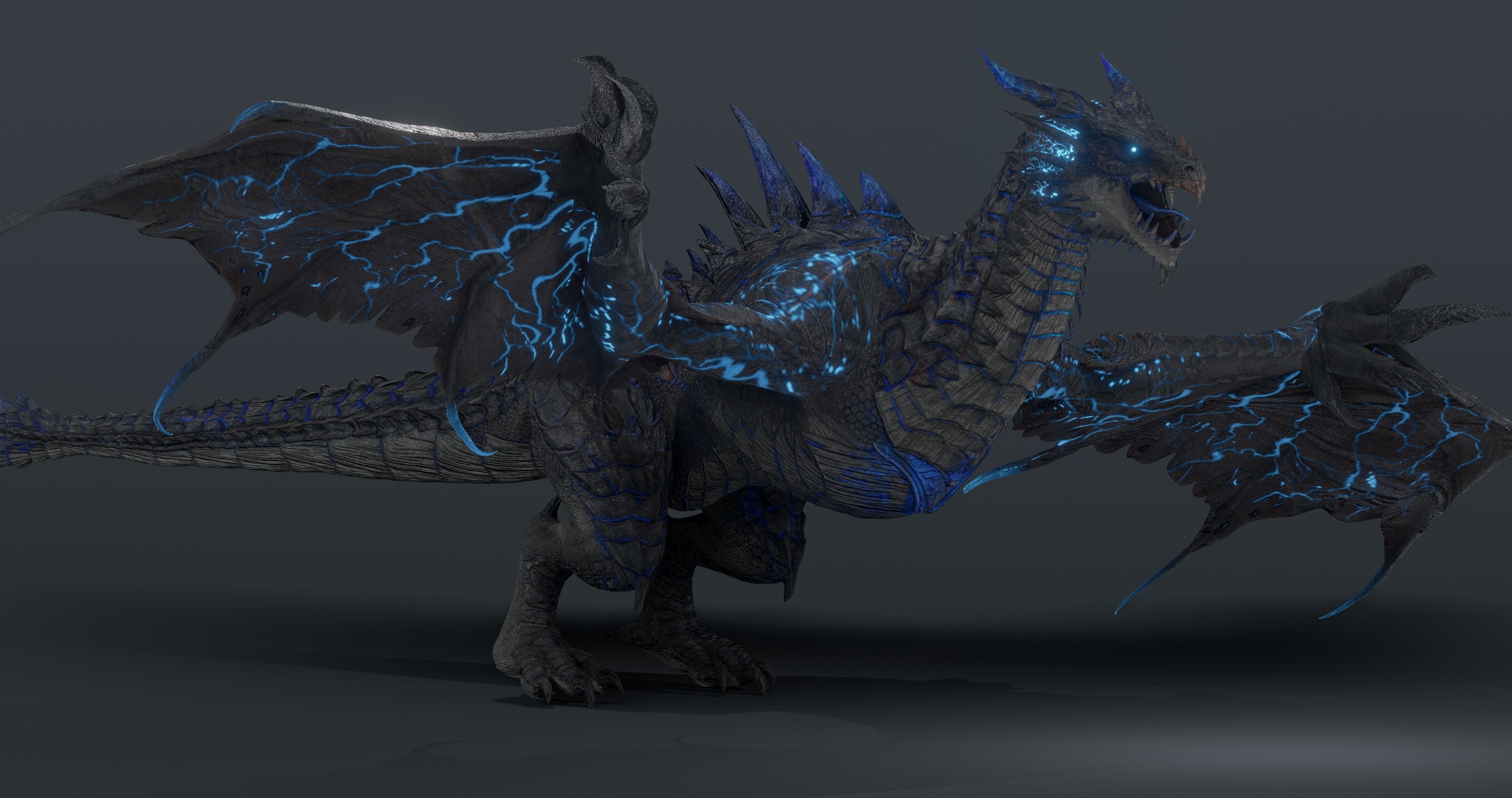 Thunderstorm dragon evo 2 - Rigged Low-poly 3D model_3