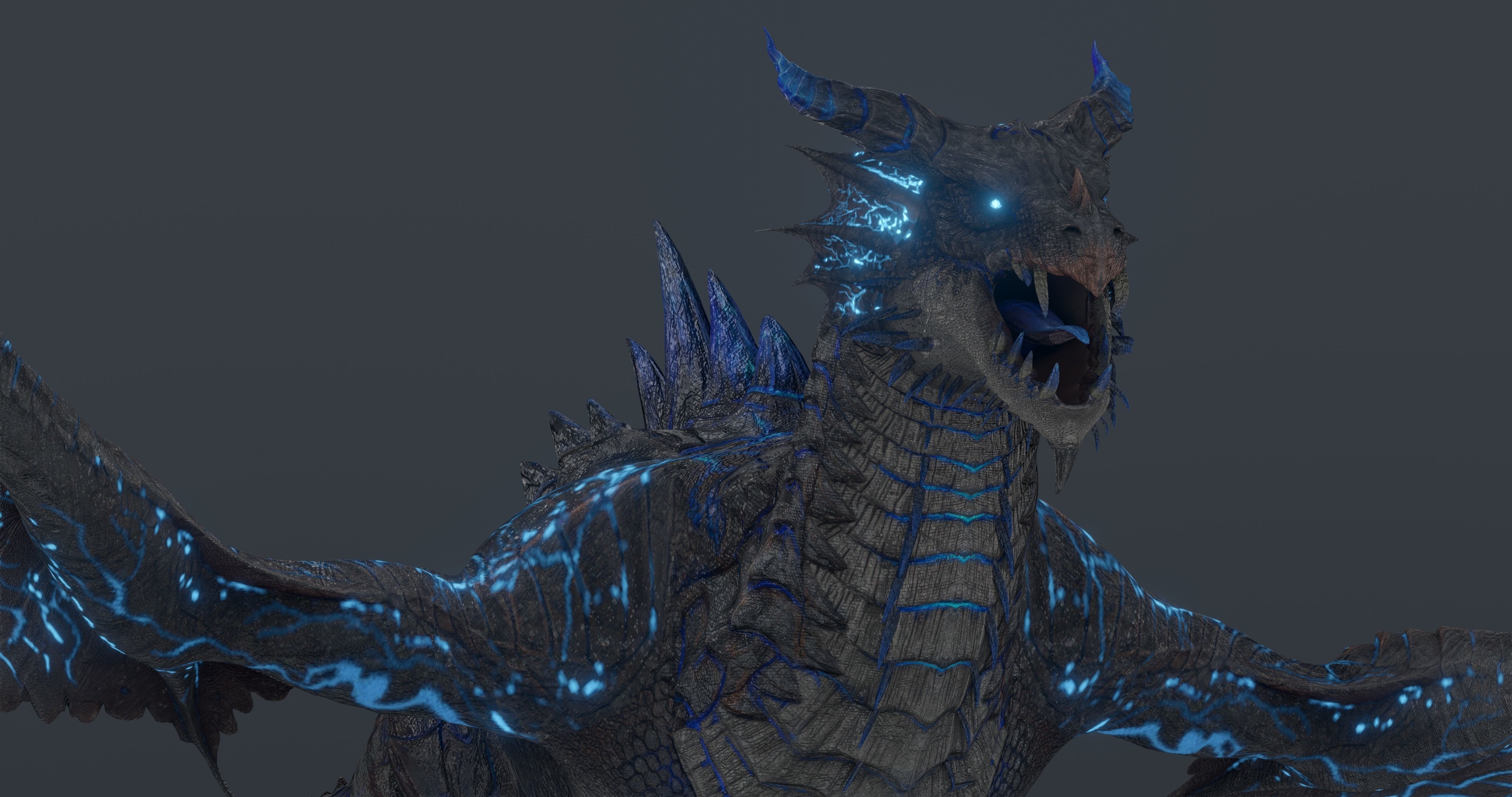 Thunderstorm dragon evo 2 - Rigged Low-poly 3D model_21